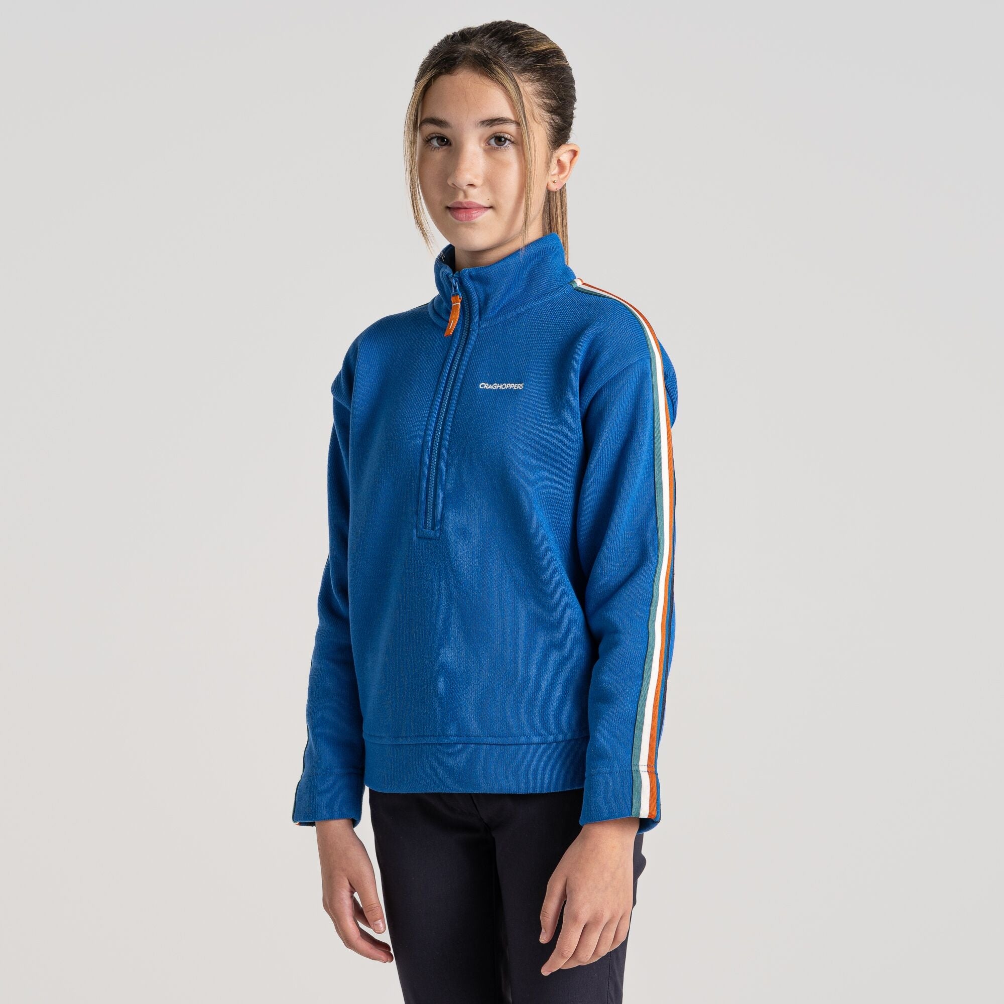 Kid's Rey Half Zip Fleece - Bolt Blue