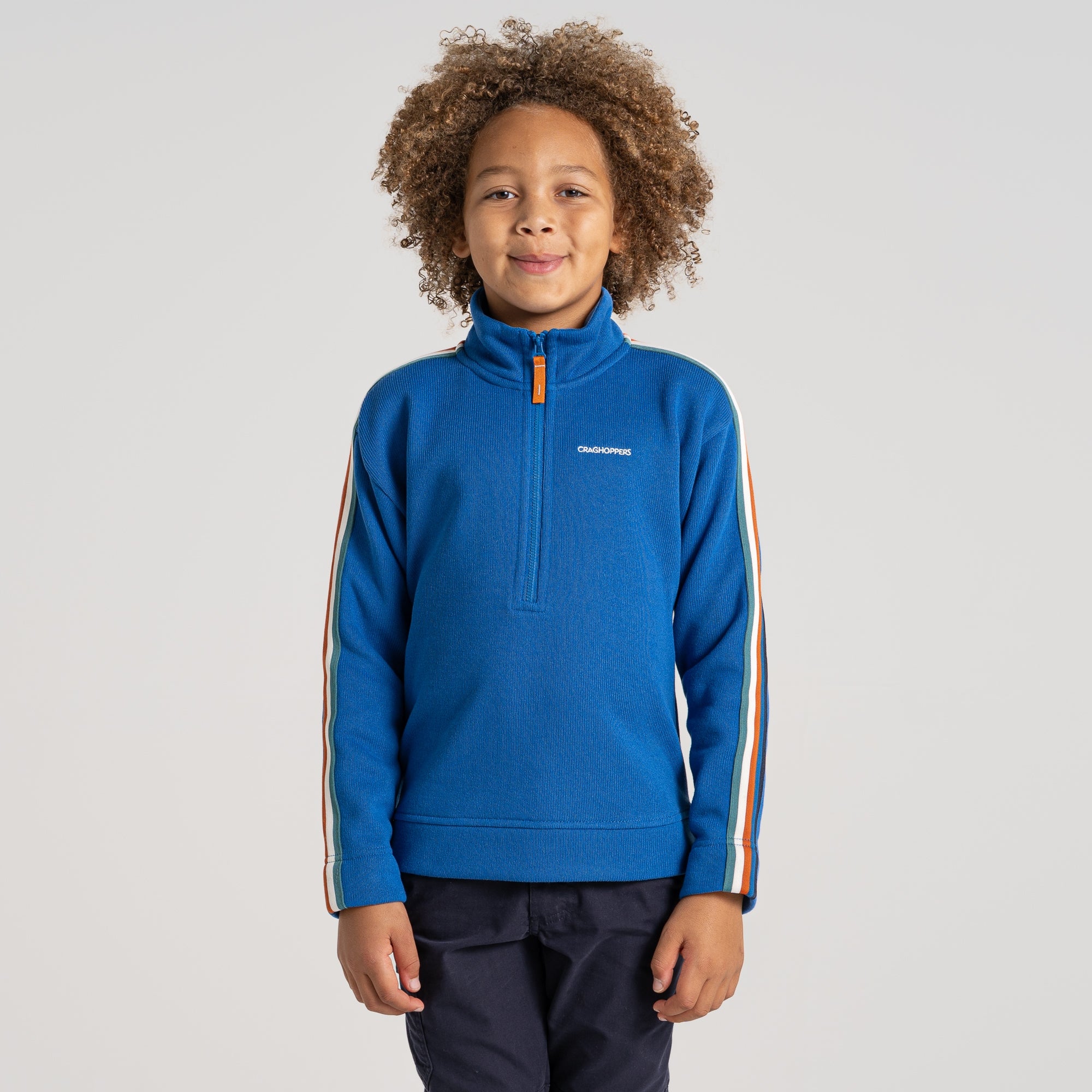 Kid's Rey Half Zip Fleece - Bolt Blue