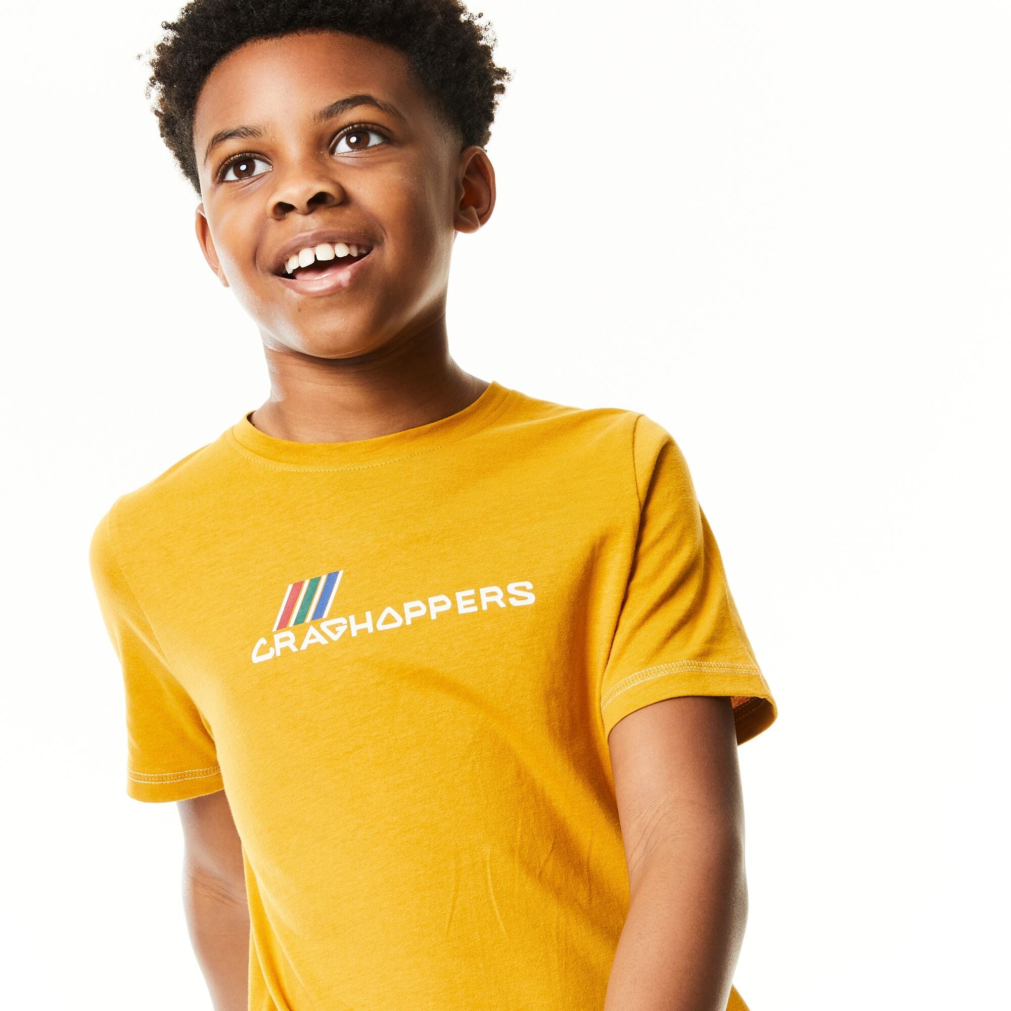 Kid's Gibbon Short Sleeved T-Shirt - Dark Butterscotch Brand Carrier