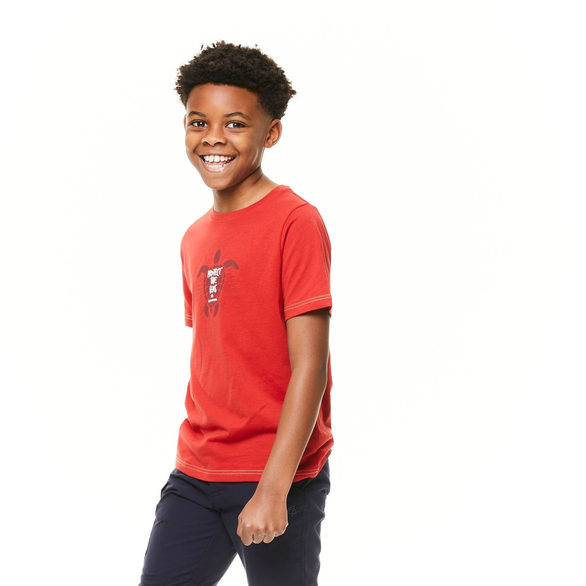 Kid's Gibbon Short Sleeved T-Shirt - Pompeian Red Turtle