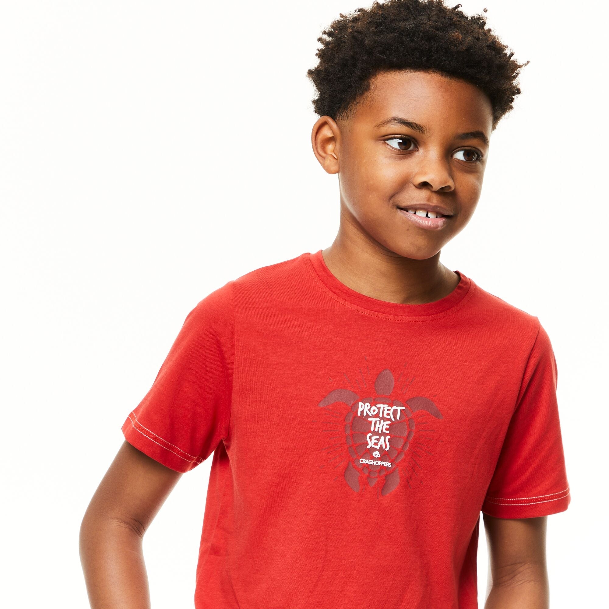 Kid's Gibbon Short Sleeved T-Shirt - Pompeian Red Turtle
