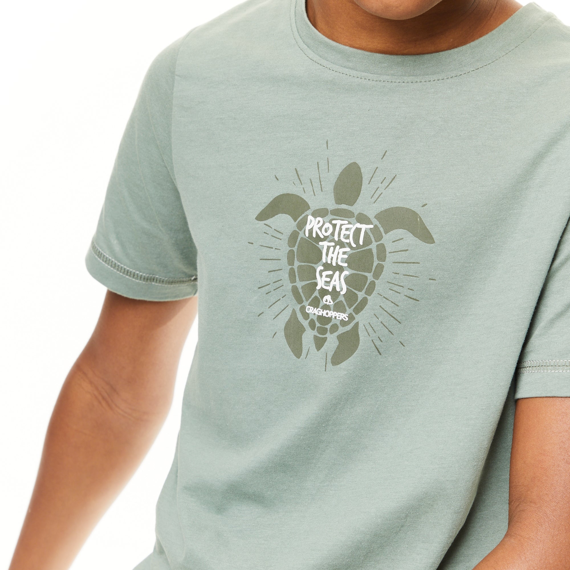 Kid's Gibbon Short Sleeved T-Shirt - Sage Turtle