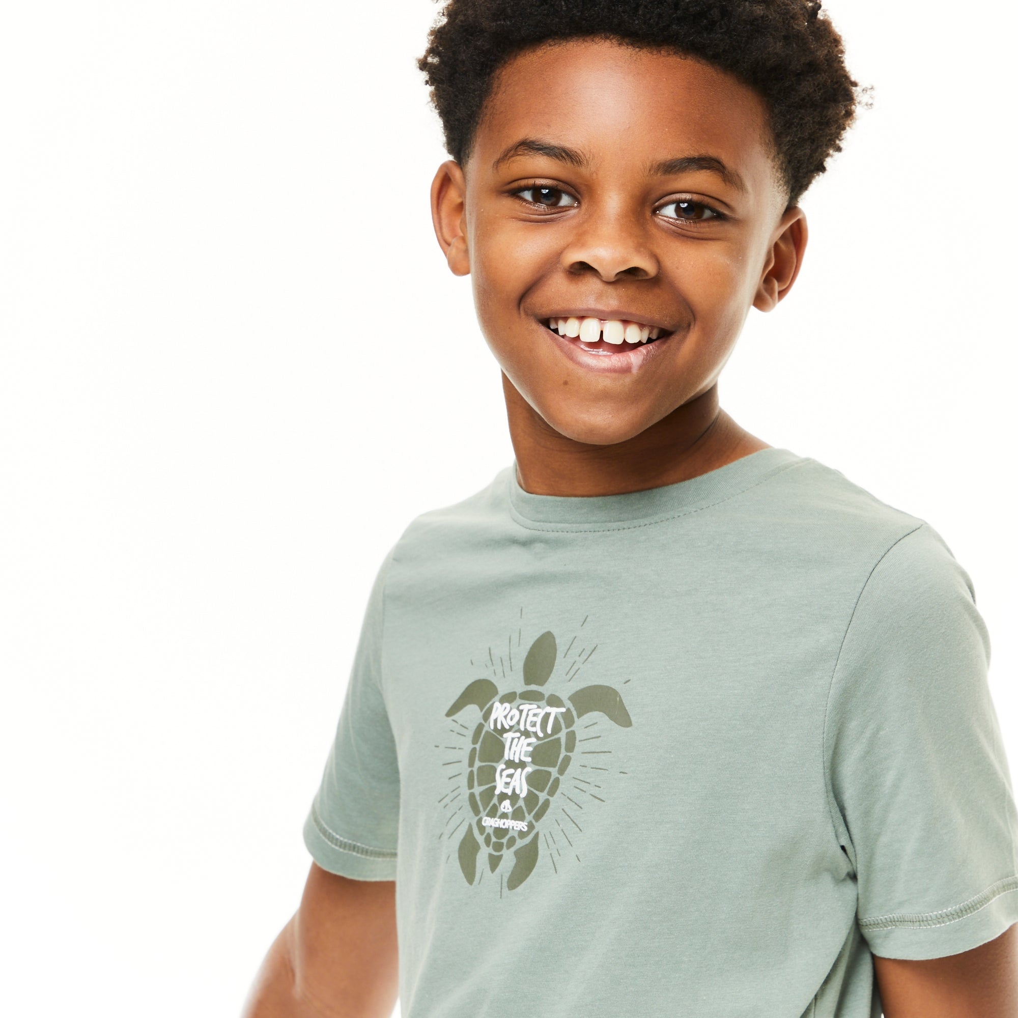 Kid's Gibbon Short Sleeved T-Shirt - Sage Turtle