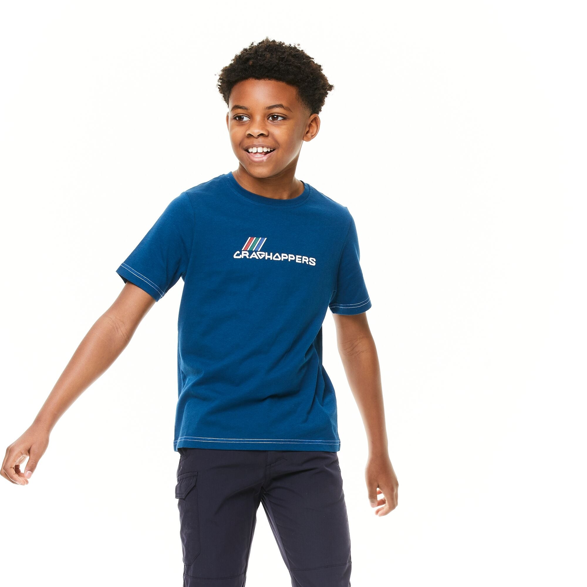 Kid's Gibbon Short Sleeved T-Shirt - Poseidon Blue Brand Carrier