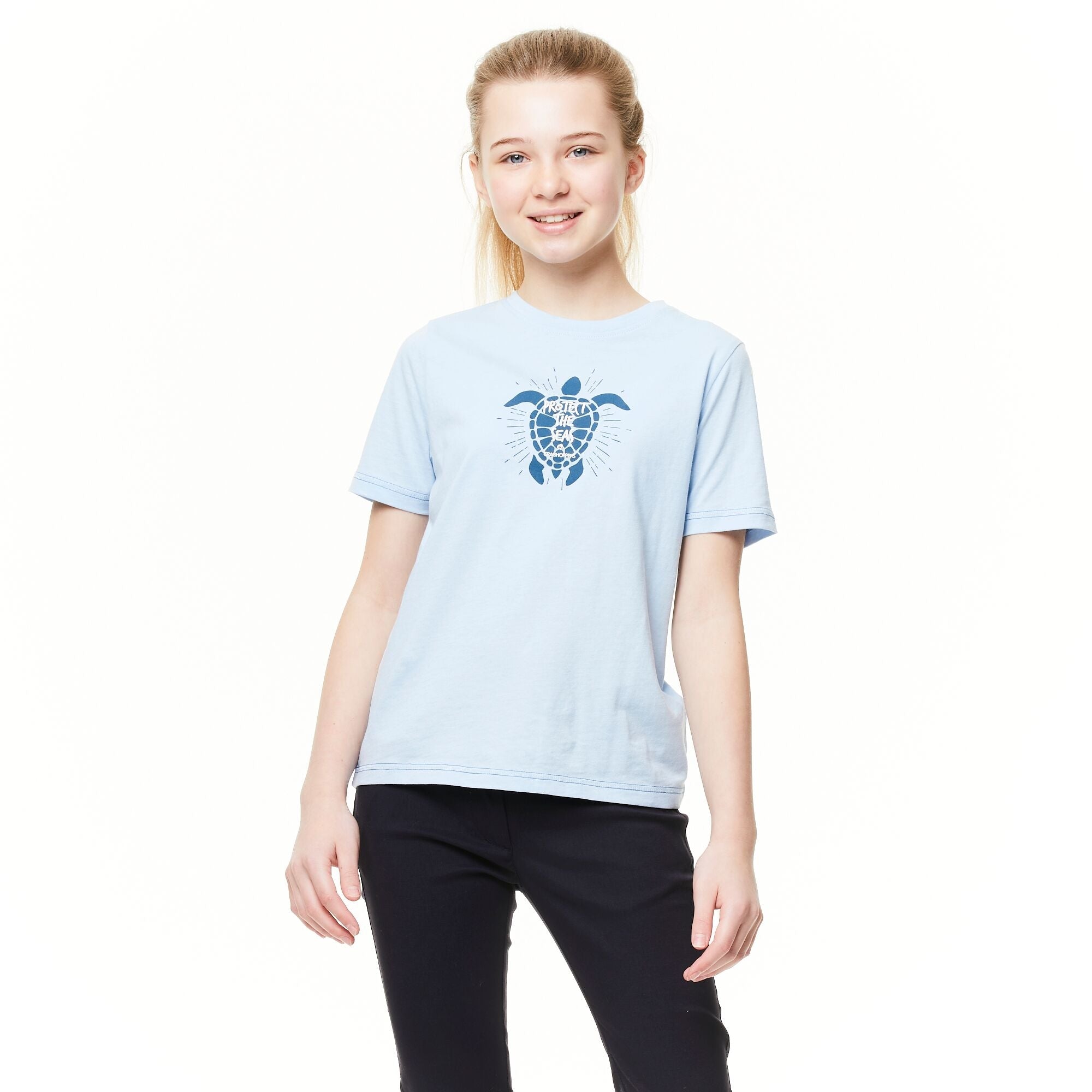Kid's Gibbon Short Sleeved T-Shirt - Harbour Blue Turtle
