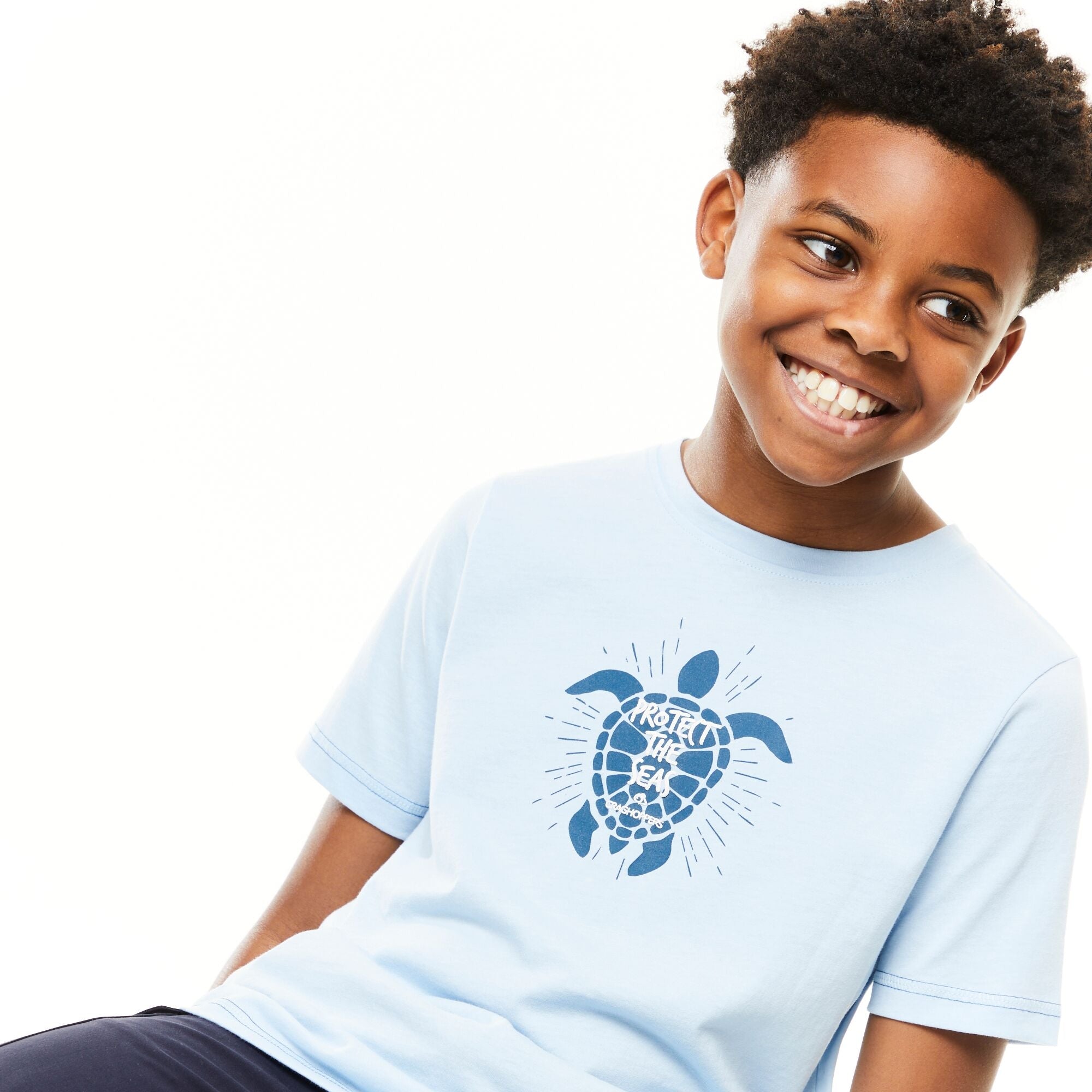 Kid's Gibbon Short Sleeved T-Shirt - Harbour Blue Turtle