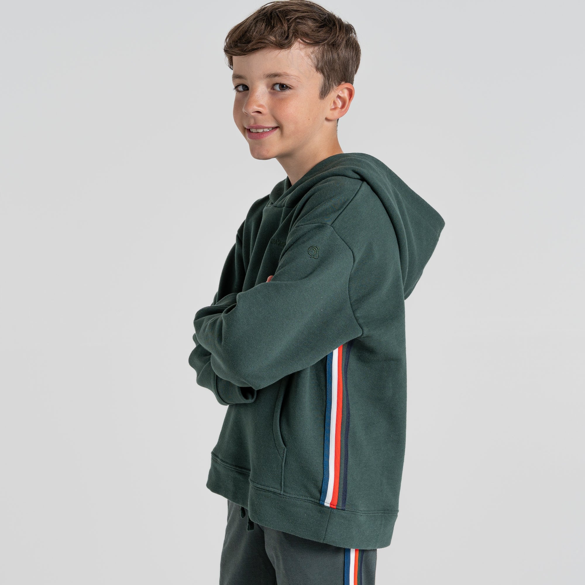 Kid's Insect Shield® Baylor Hooded Top - Spruce Green
