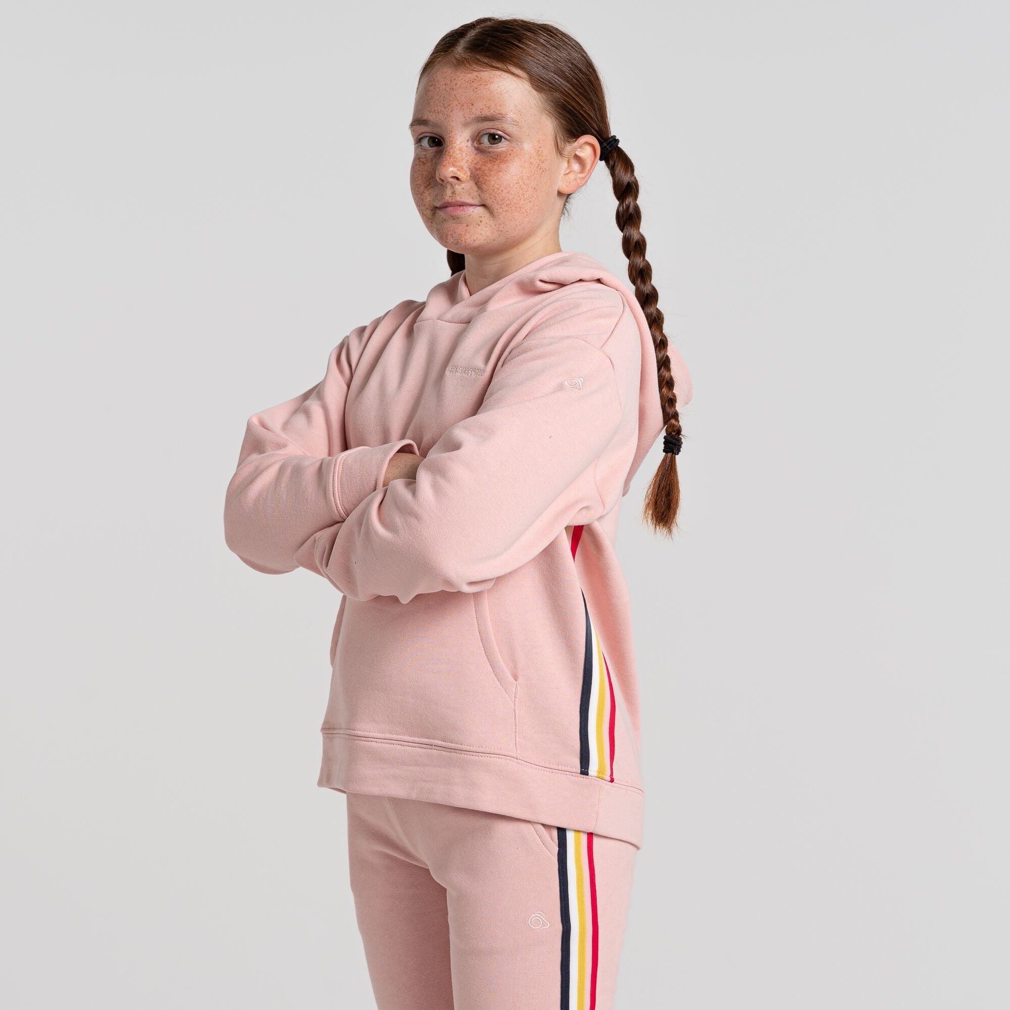 Kid's Insect Shield® Baylor Hooded Top - Pink Clay