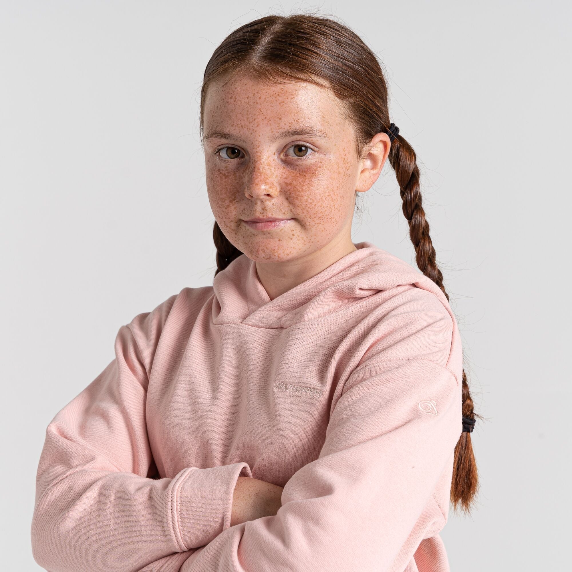 Kid's Insect Shield® Baylor Hooded Top - Pink Clay