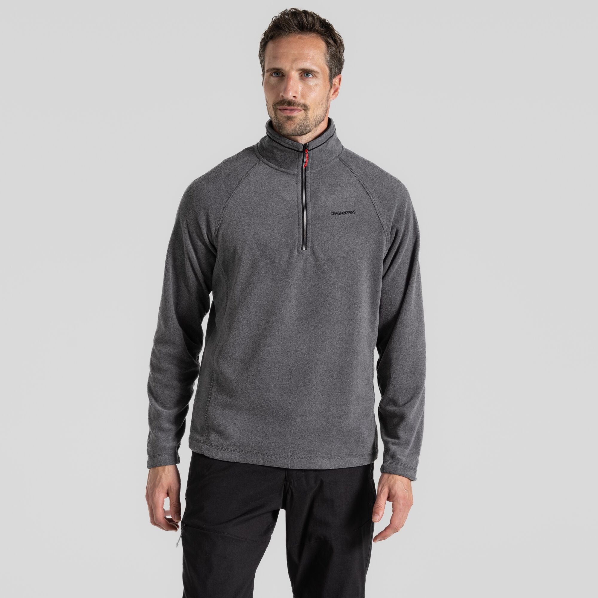 Men's Corey Half Zip Fleece - Black Pepper Marl