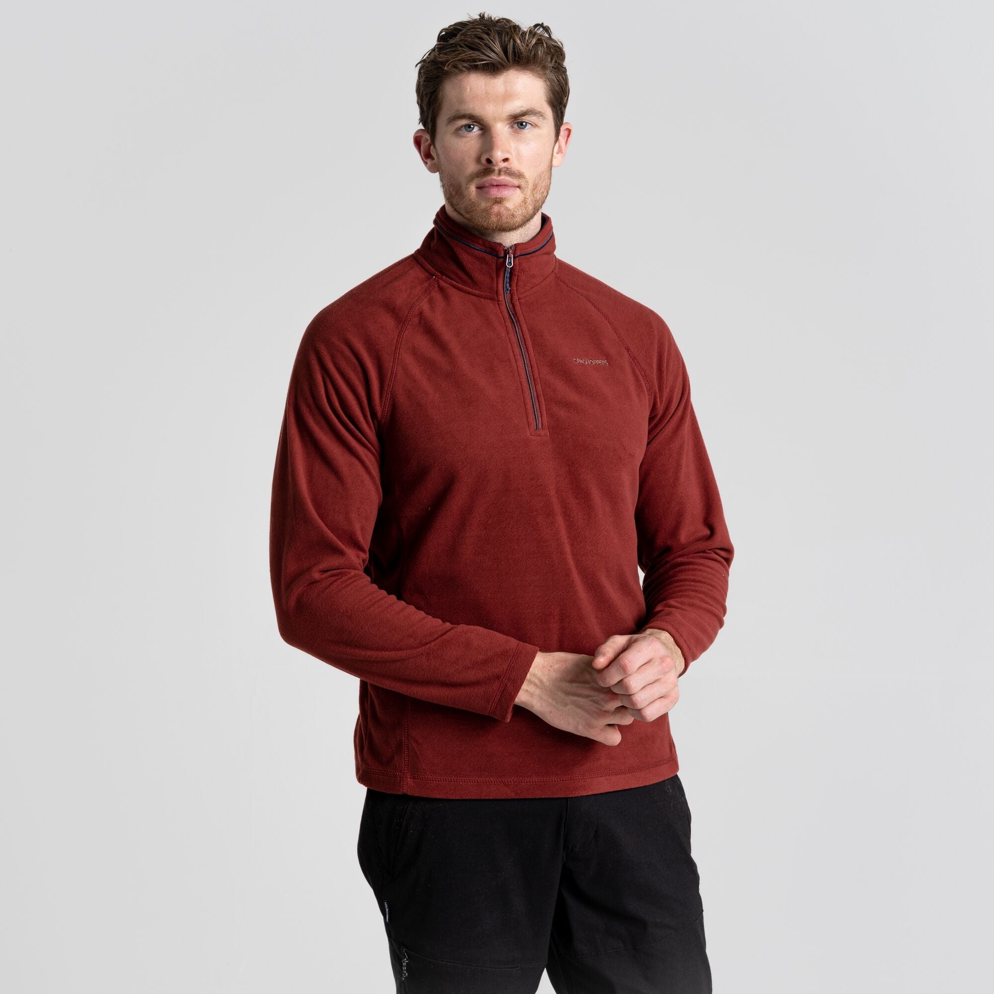 Men's Corey Half Zip Fleece - Mahogany