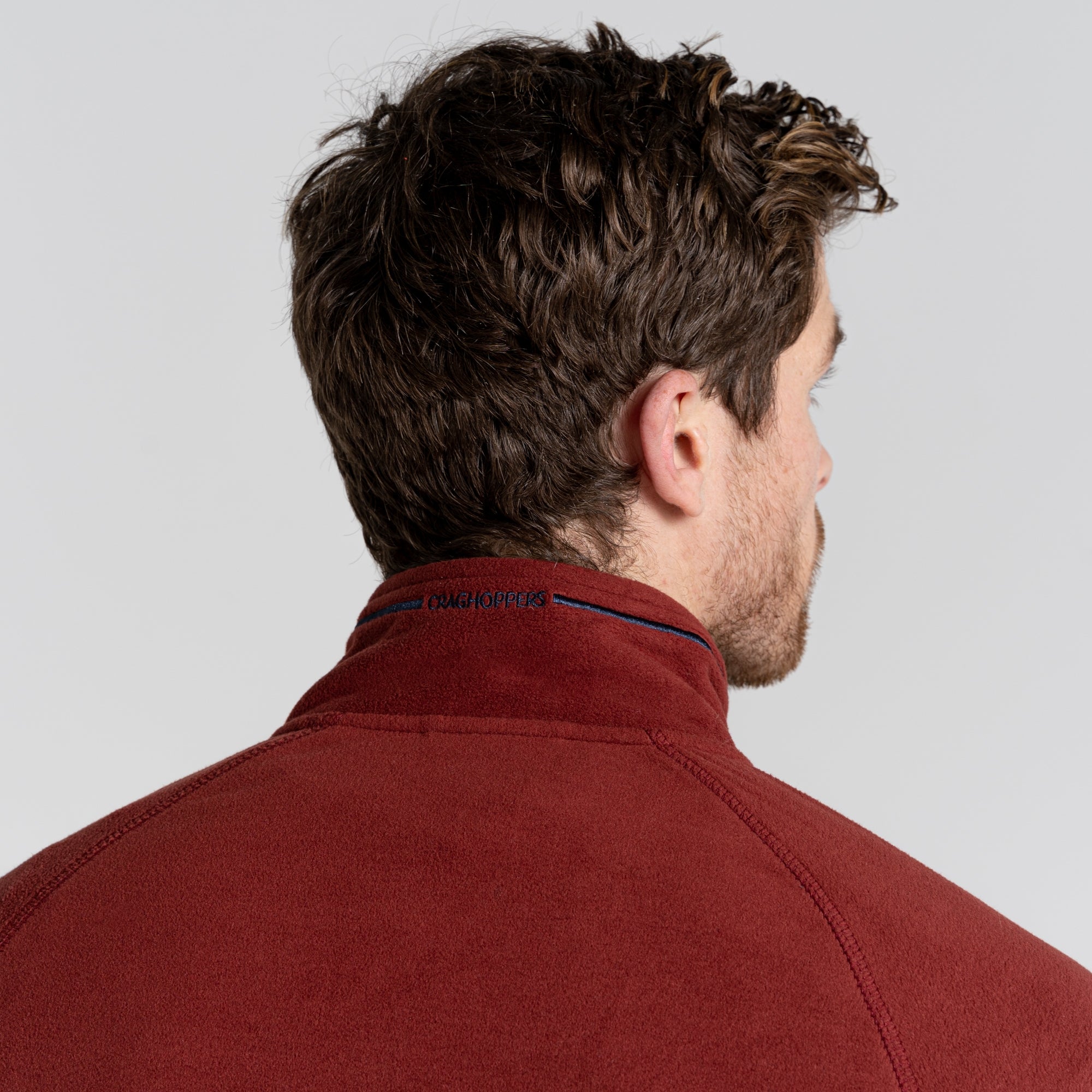 Men's Corey Half Zip Fleece - Mahogany