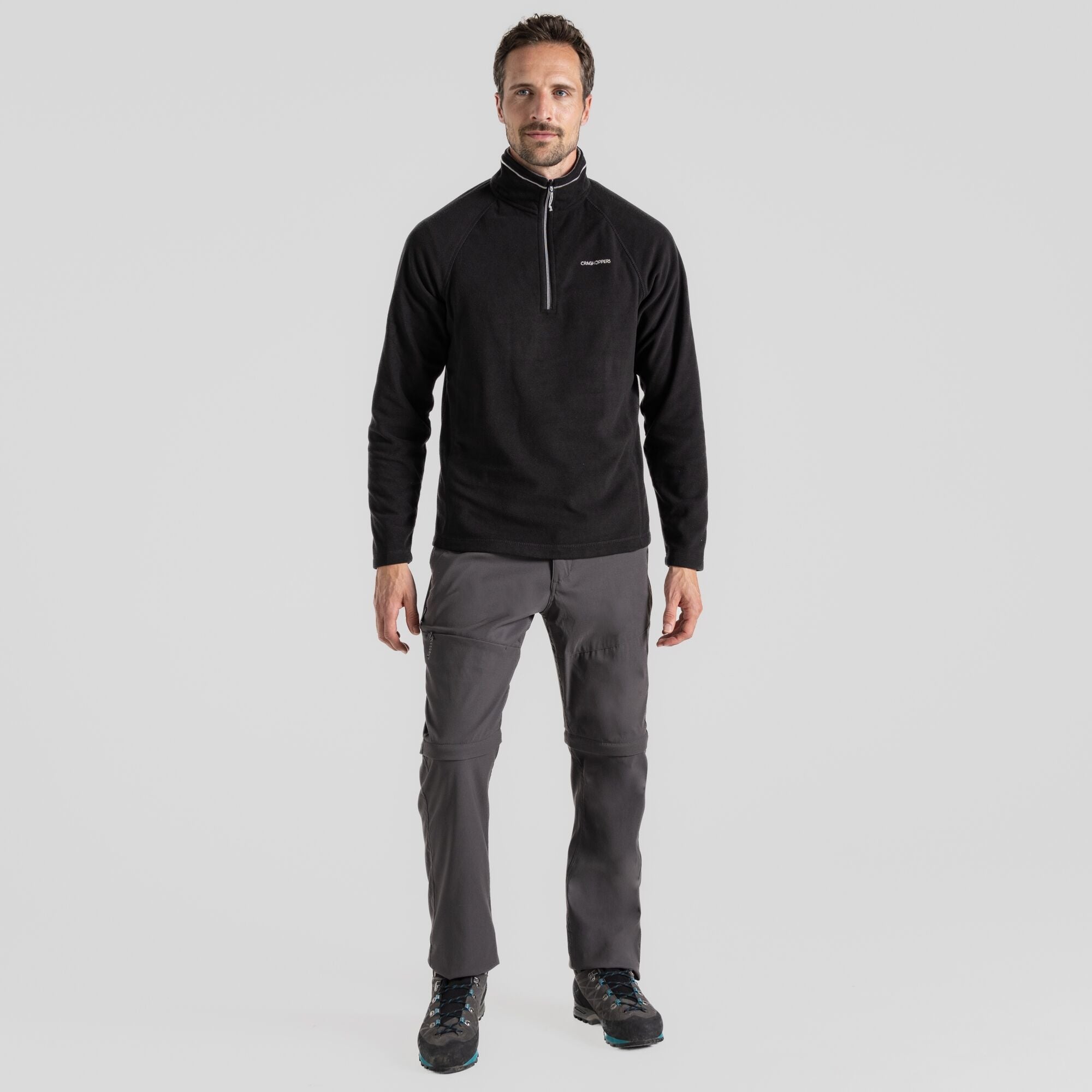 Men's Corey Half Zip Fleece - Black