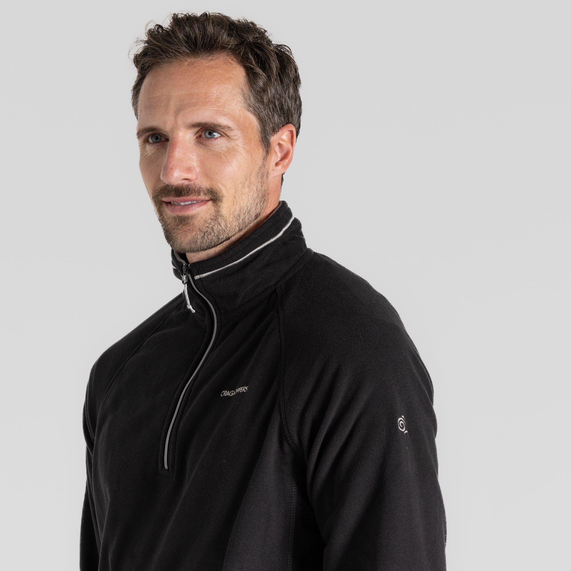 Men's Corey Half Zip Fleece - Black