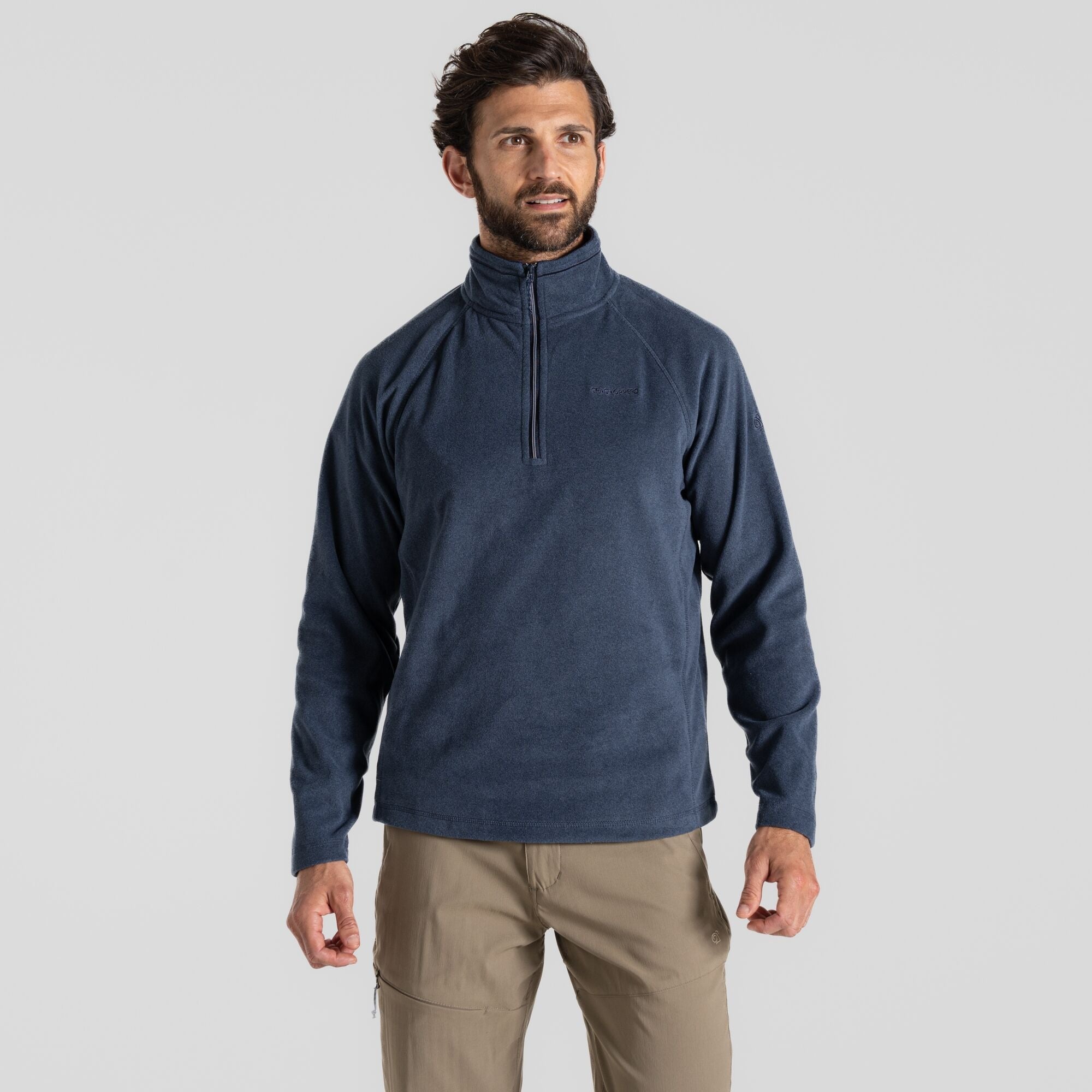 Men's Corey Half Zip Fleece - Blue Navy Marl