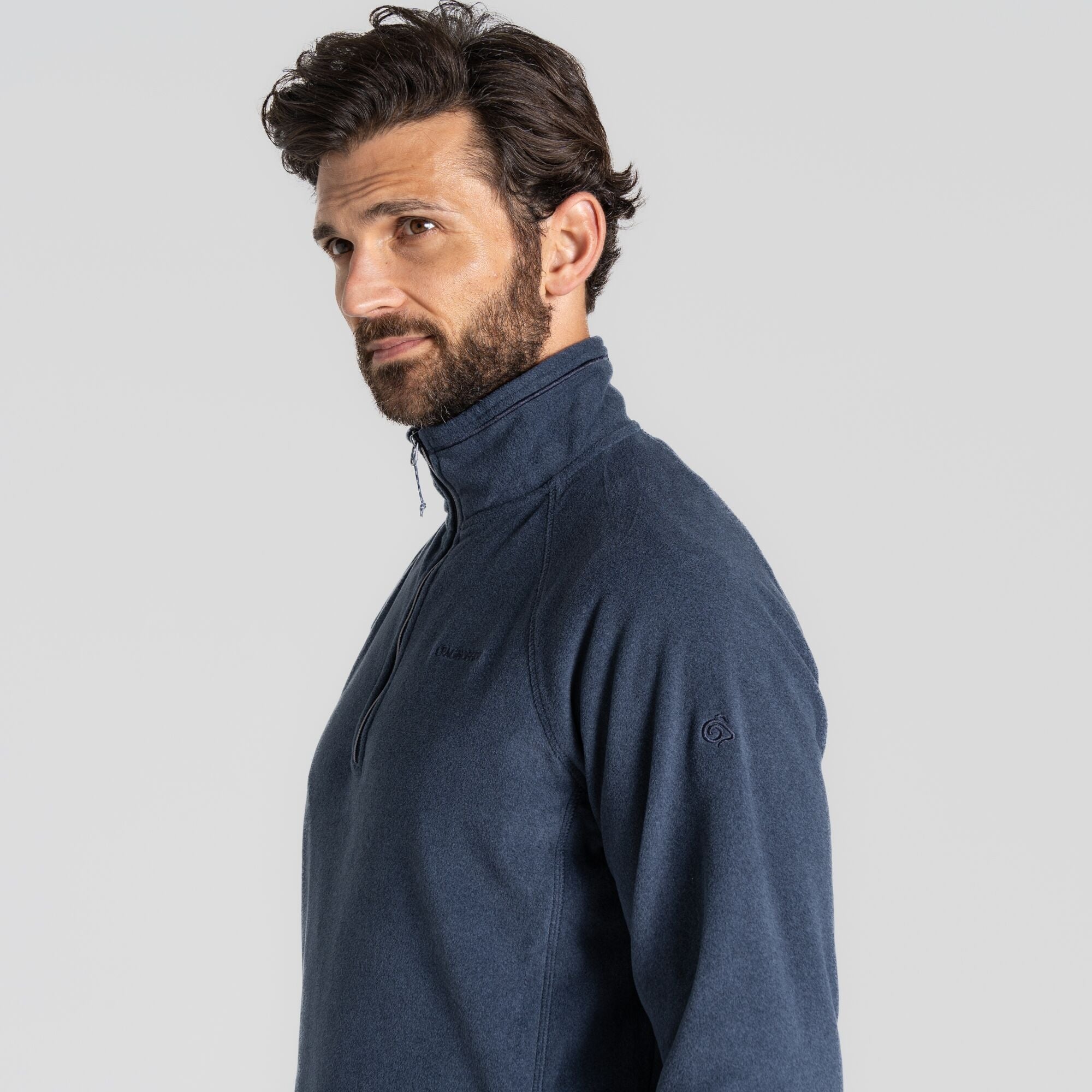 Men's Corey Half Zip Fleece - Blue Navy Marl