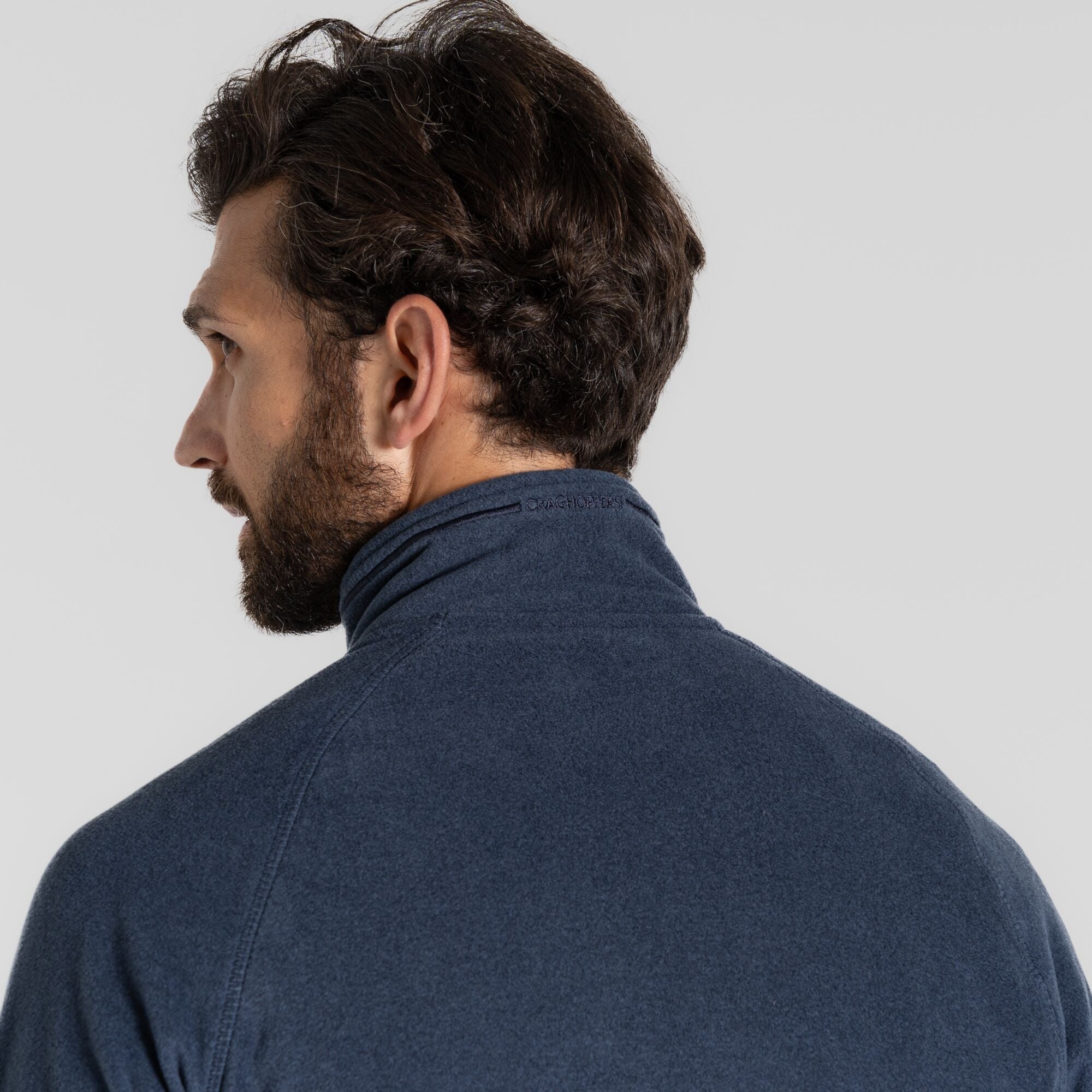 Men's Corey Half Zip Fleece - Blue Navy Marl