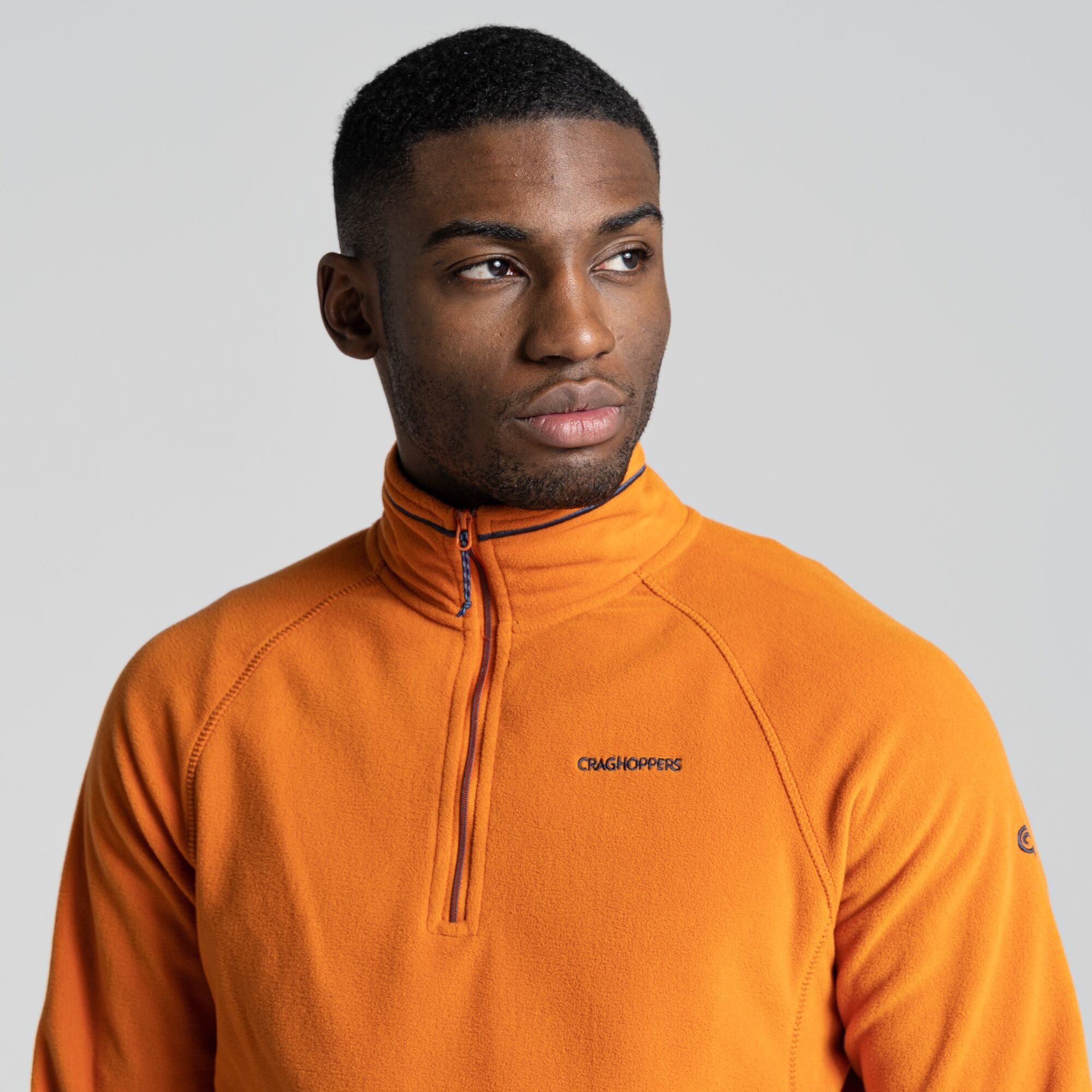 Men's Corey Half Zip Fleece - Canyon Orange