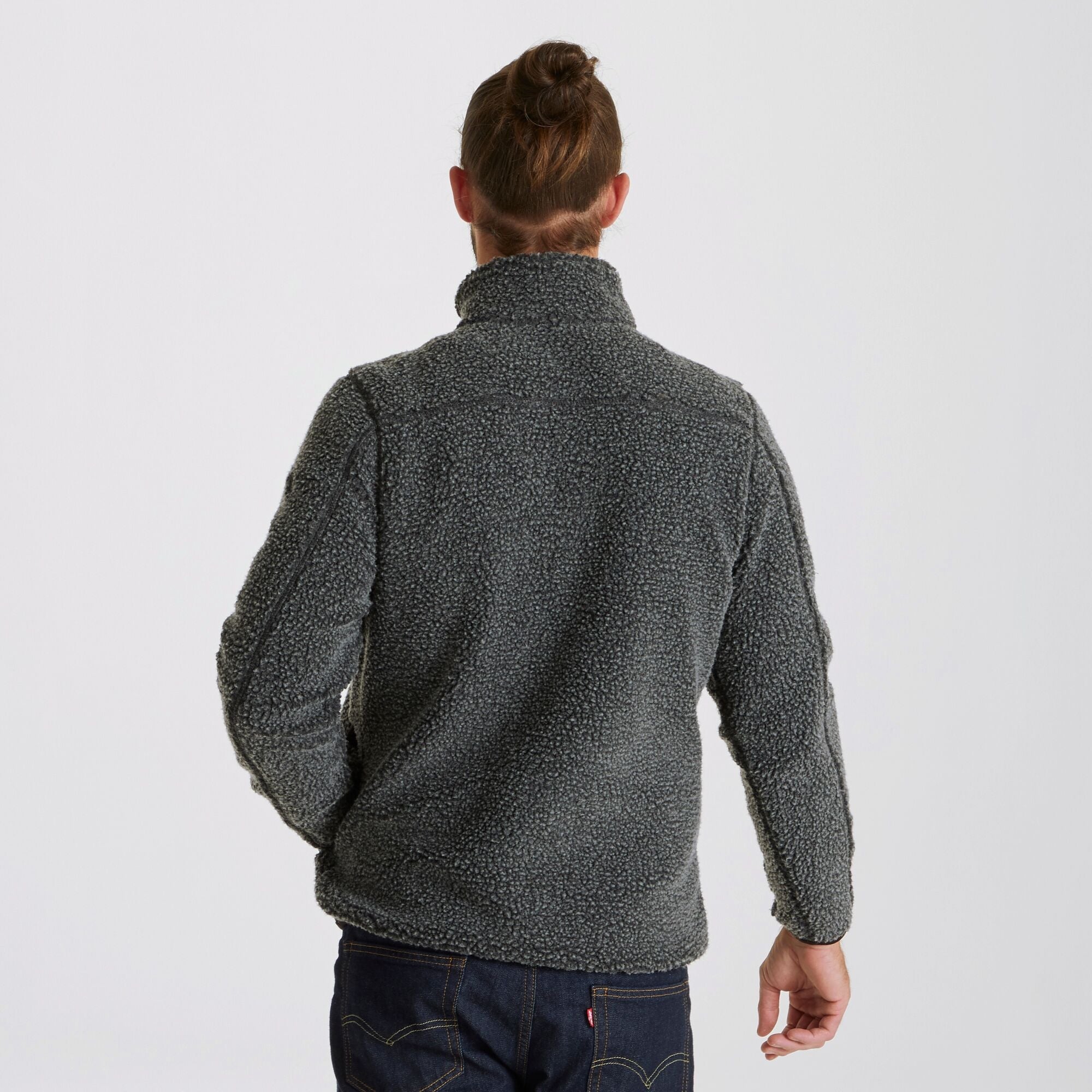 Men's Elroy Half Zip Fleece - Black Pepper