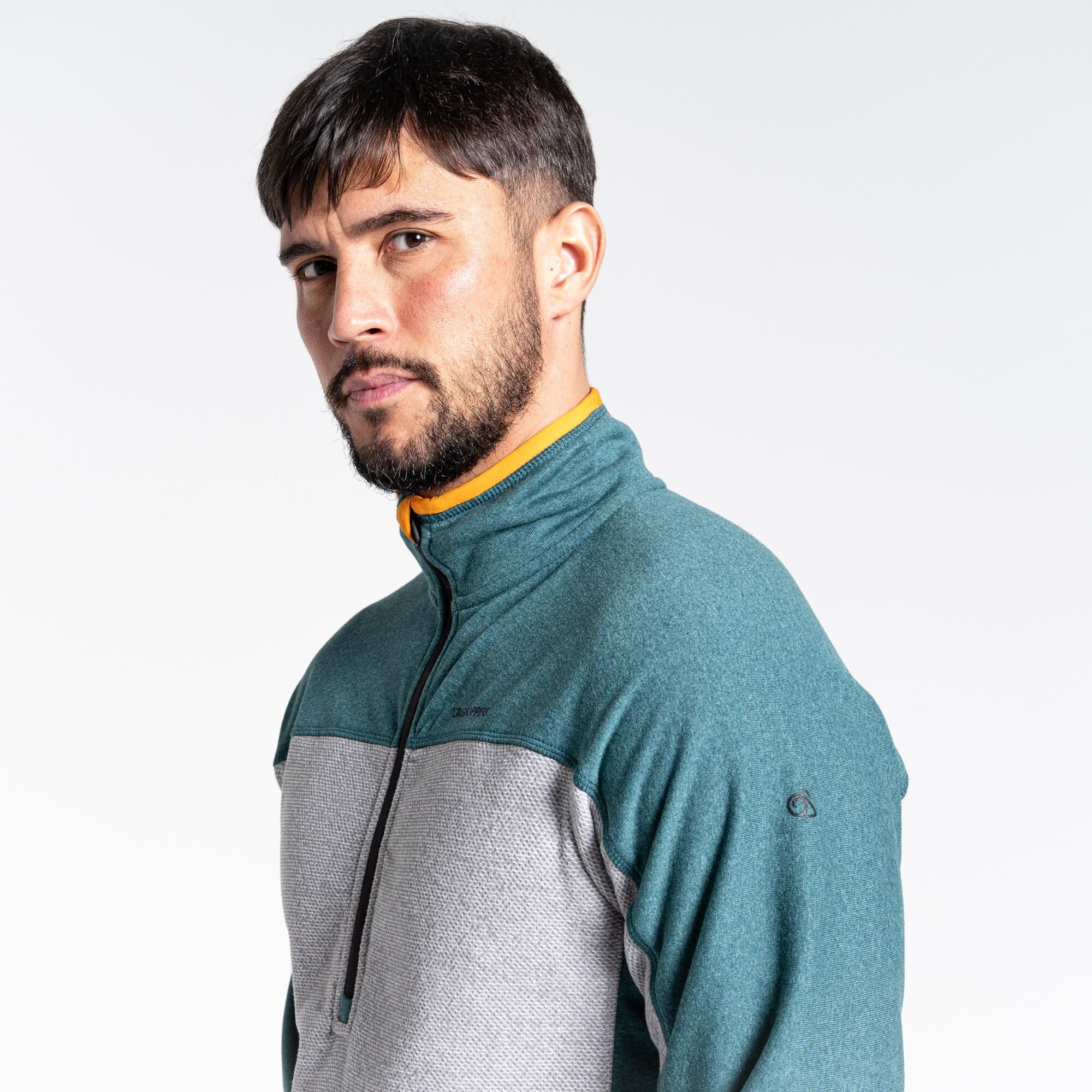 Men's Galway Half Zip Fleece - Cloud Grey/Sacramento Green Marl