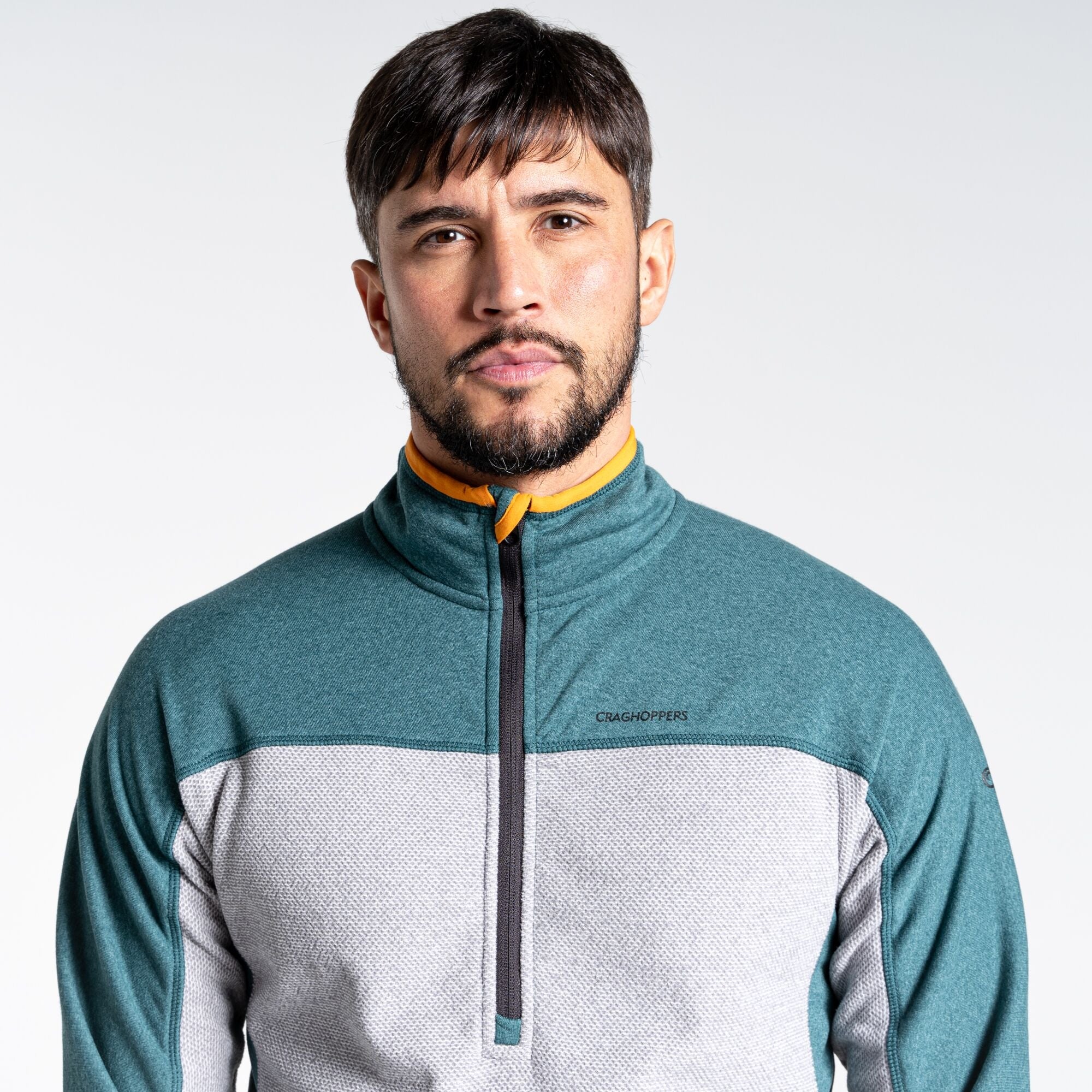 Men's Galway Half Zip Fleece - Cloud Grey/Sacramento Green Marl