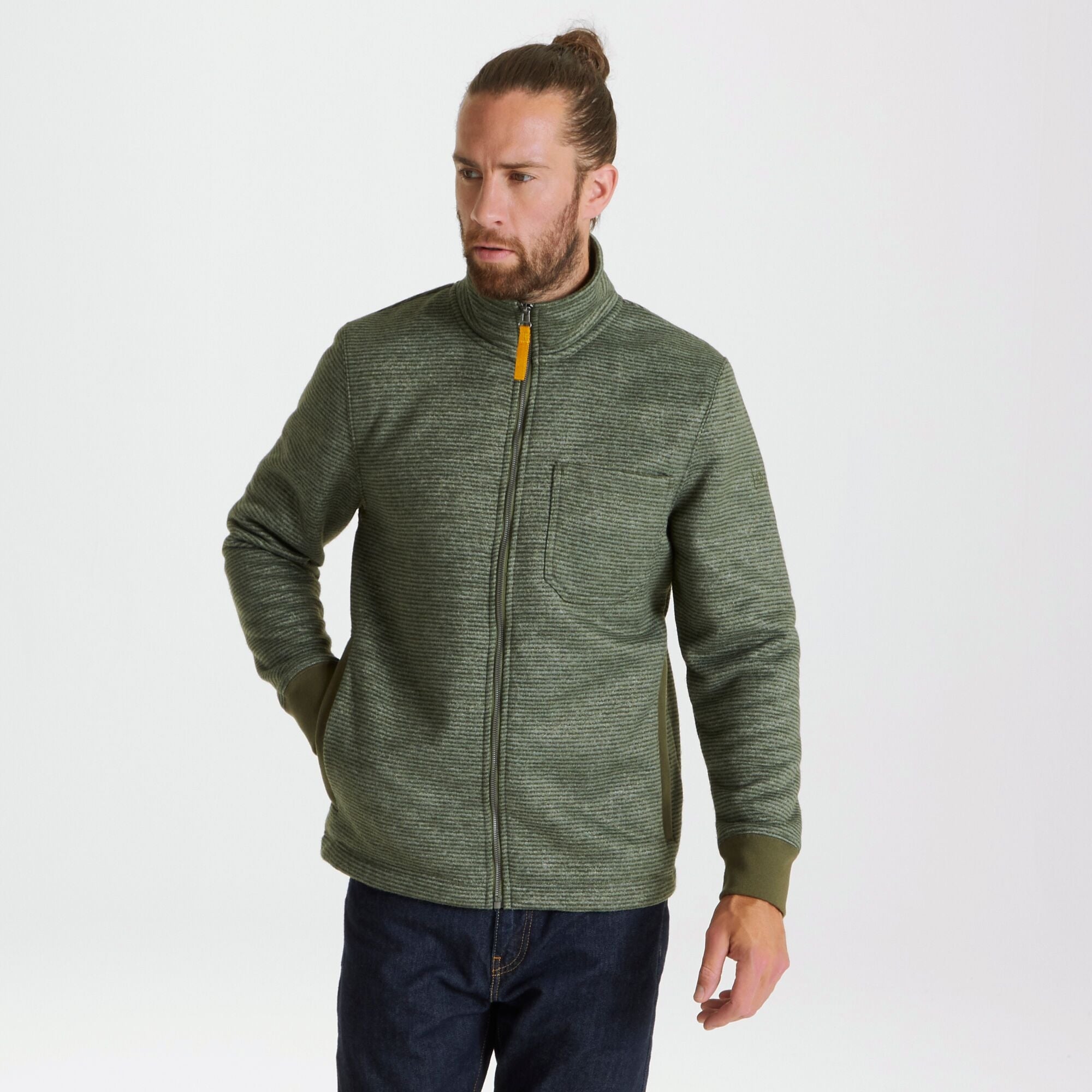 Men's Gairloch Jacket - Bottle Green Stripe