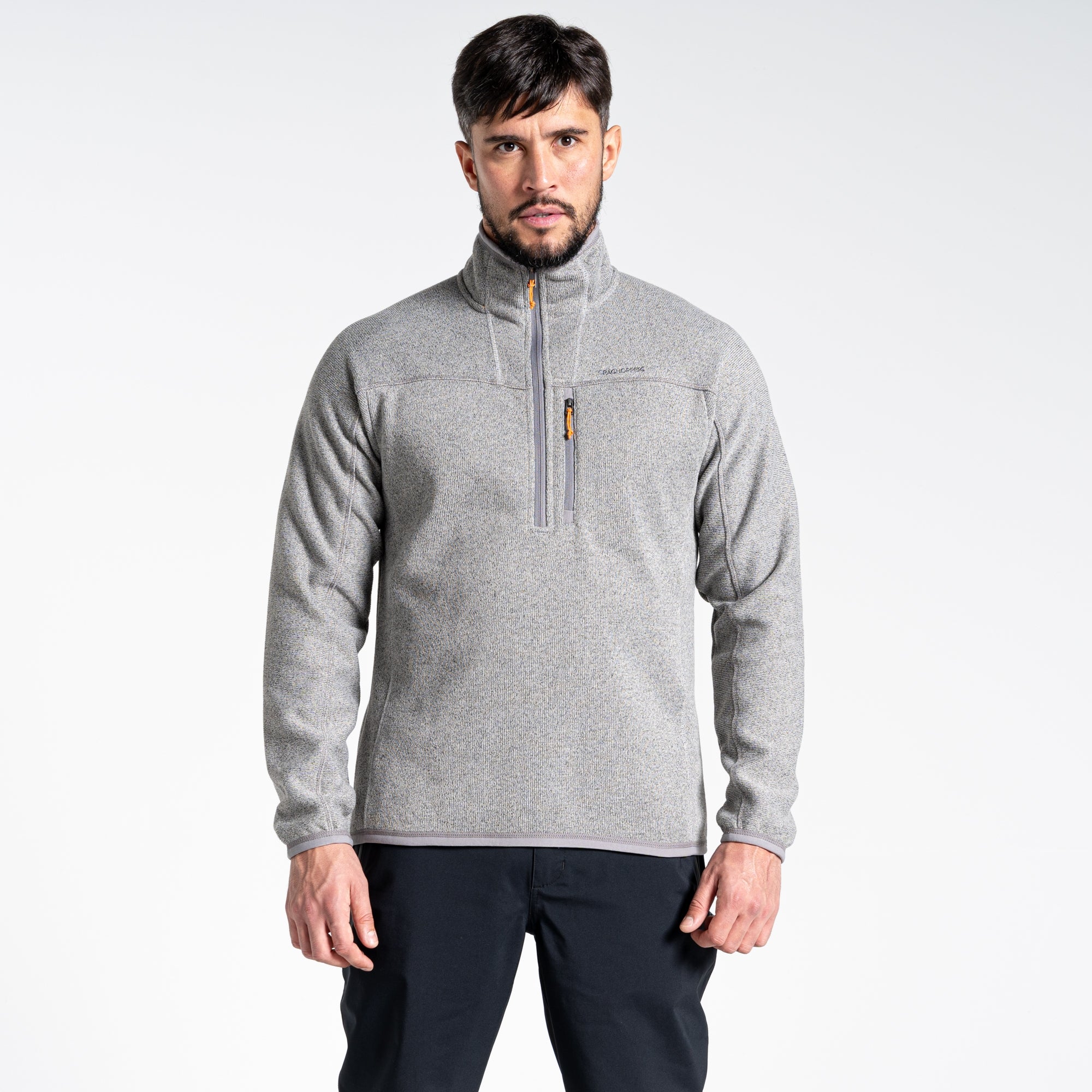 Men's Torney Half Zip Fleece - Soft Grey Marl