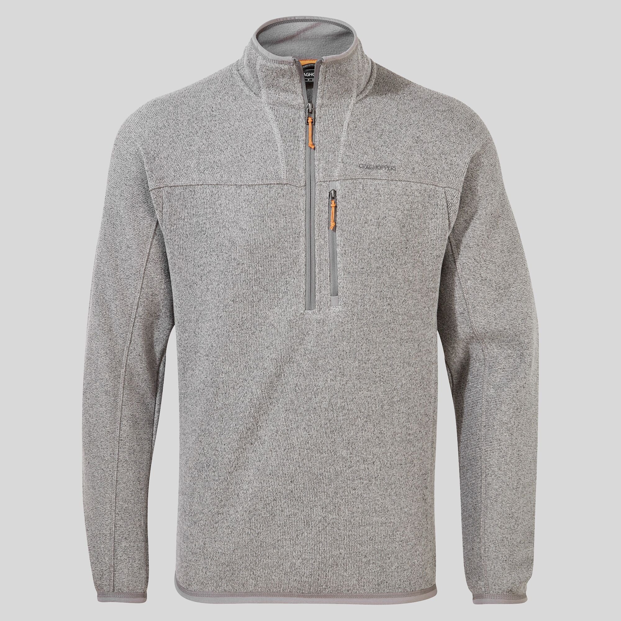 Men's Torney Half Zip Fleece - Soft Grey Marl