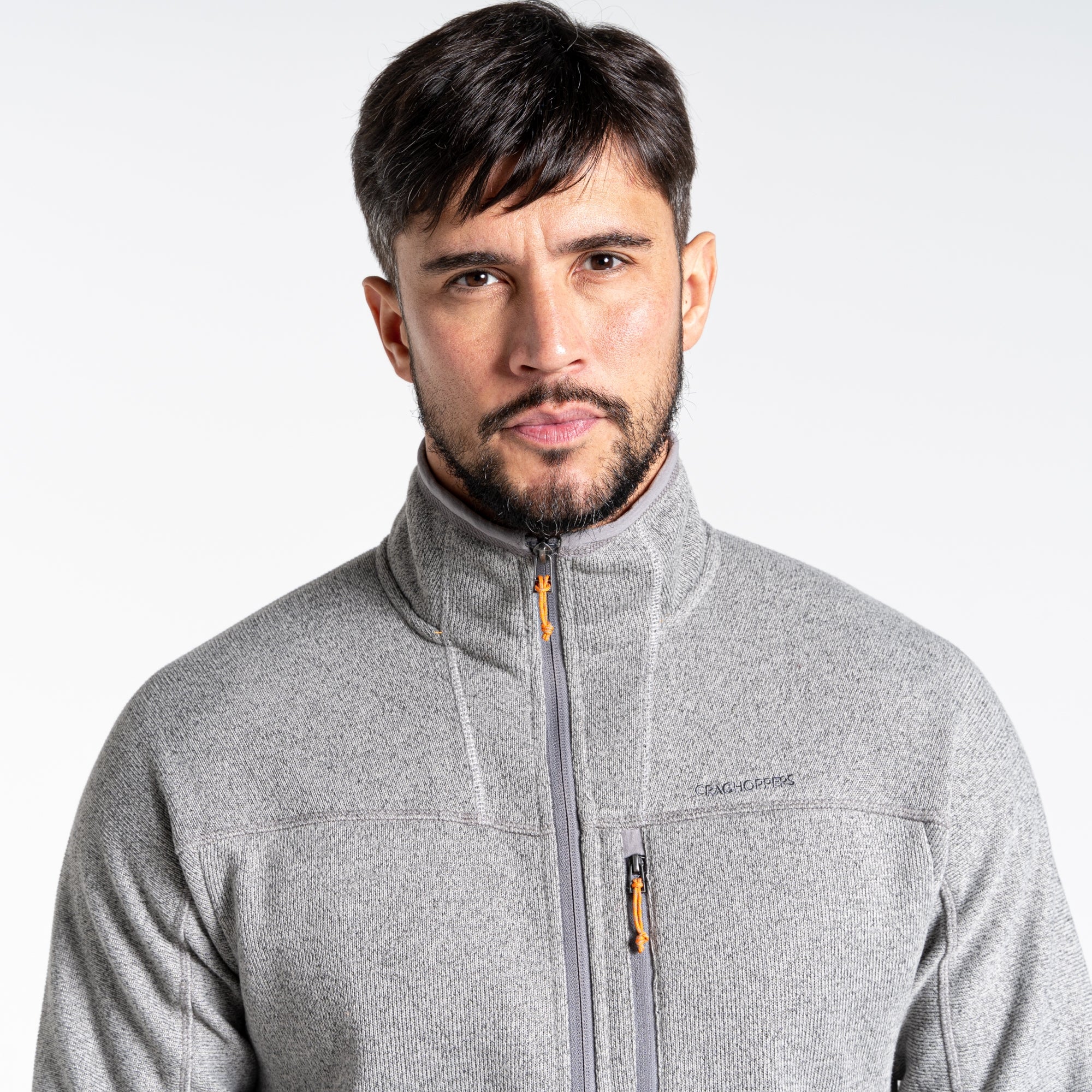Men's Torney Half Zip Fleece - Soft Grey Marl