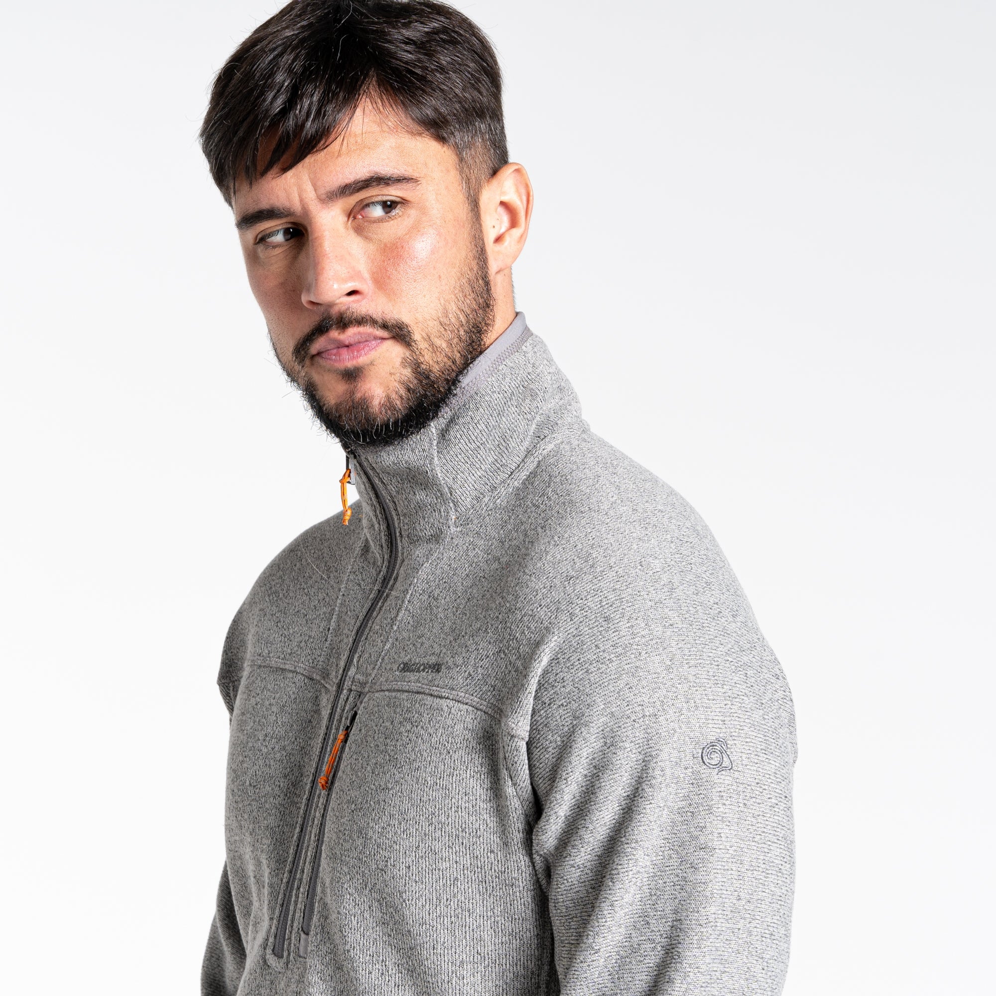Men's Torney Half Zip Fleece - Soft Grey Marl