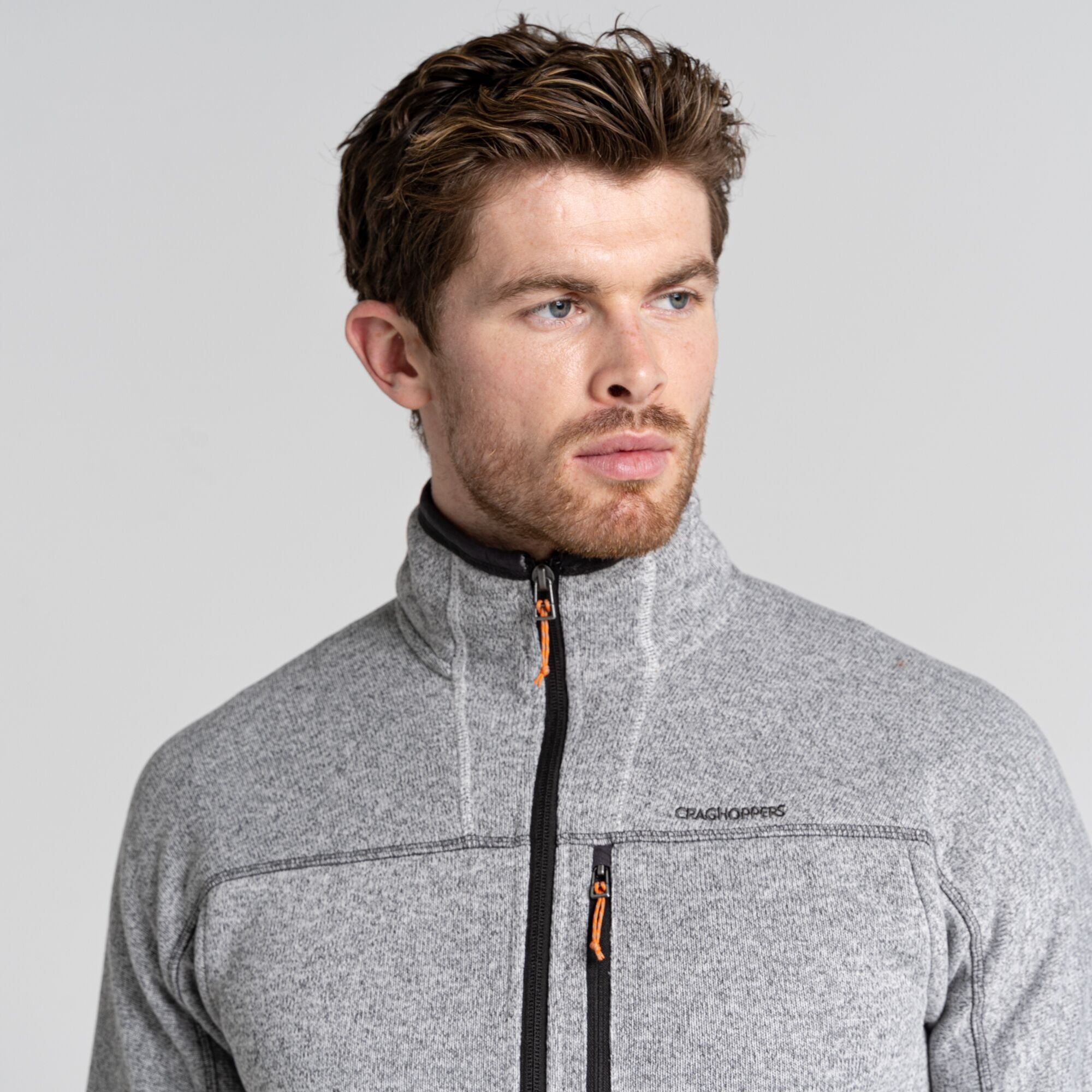 Men's Torney Half Zip Fleece - Dove Grey Marl