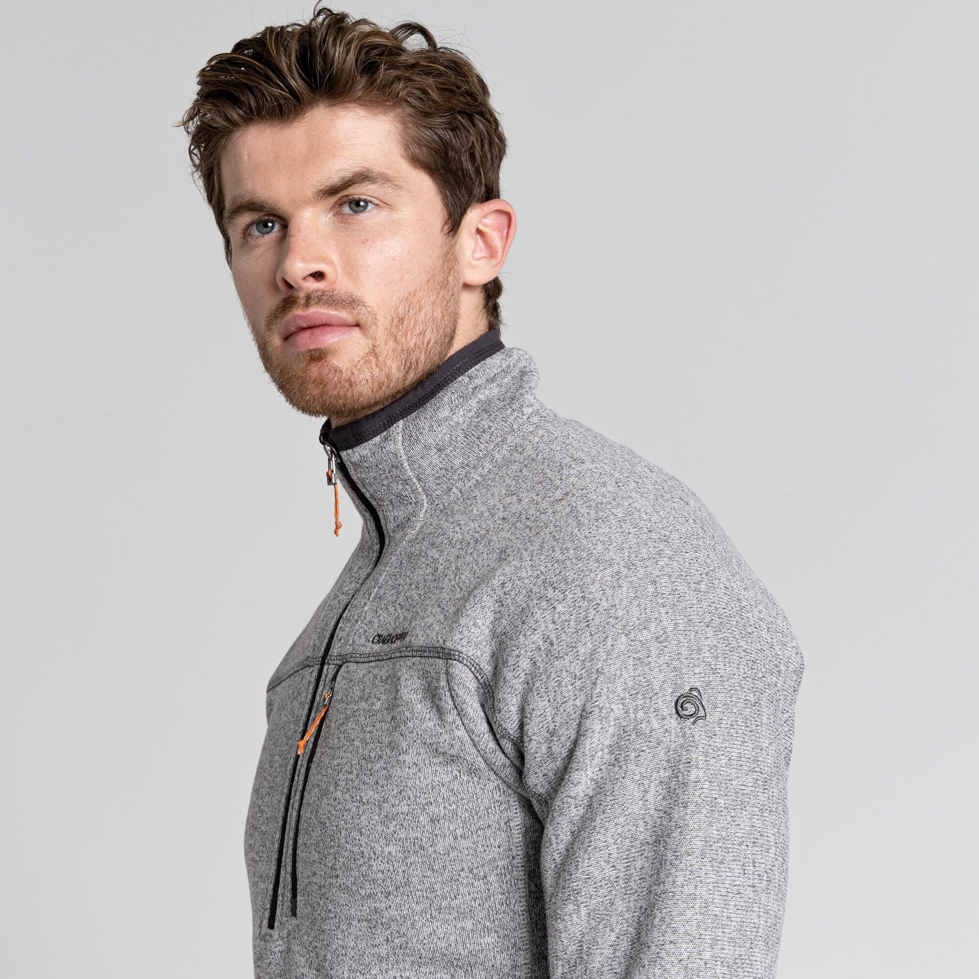 Men's Torney Half Zip Fleece - Dove Grey Marl
