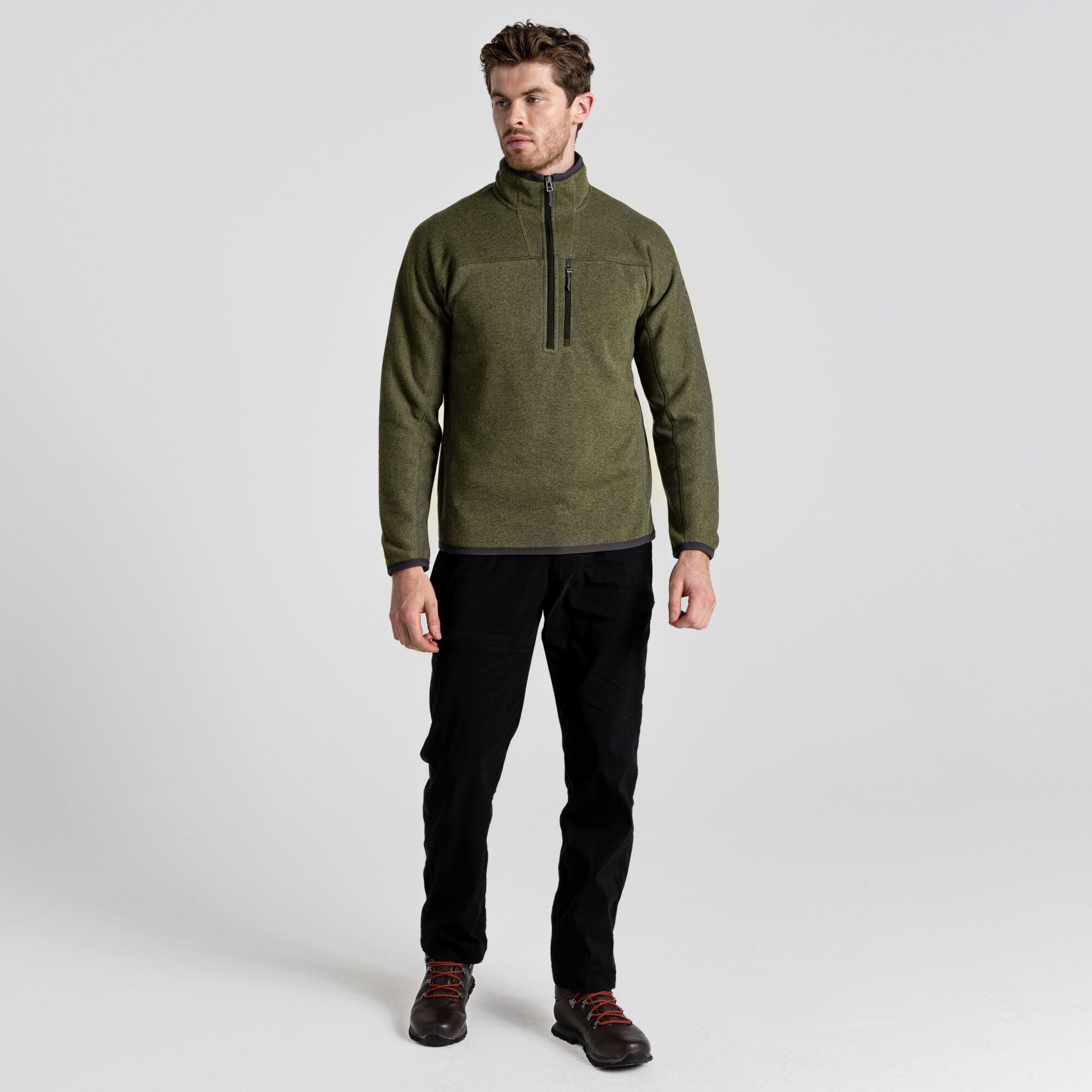 Men's Torney Half Zip Fleece - Loden Green