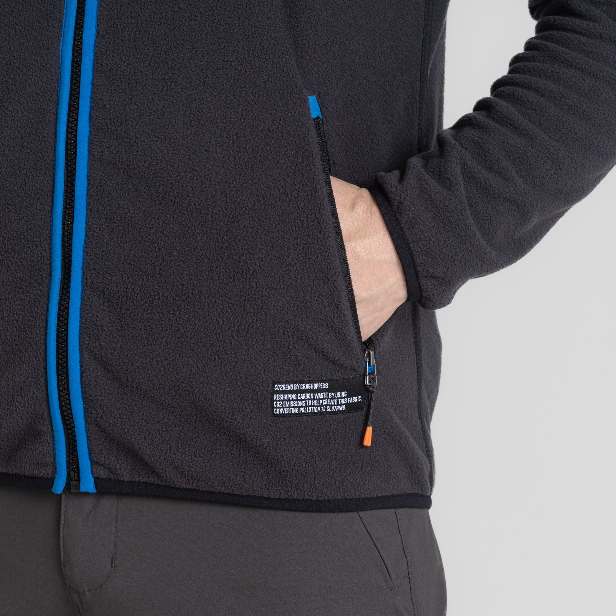 Men's CO2 Renu Full Zip Fleece - Black Pepper