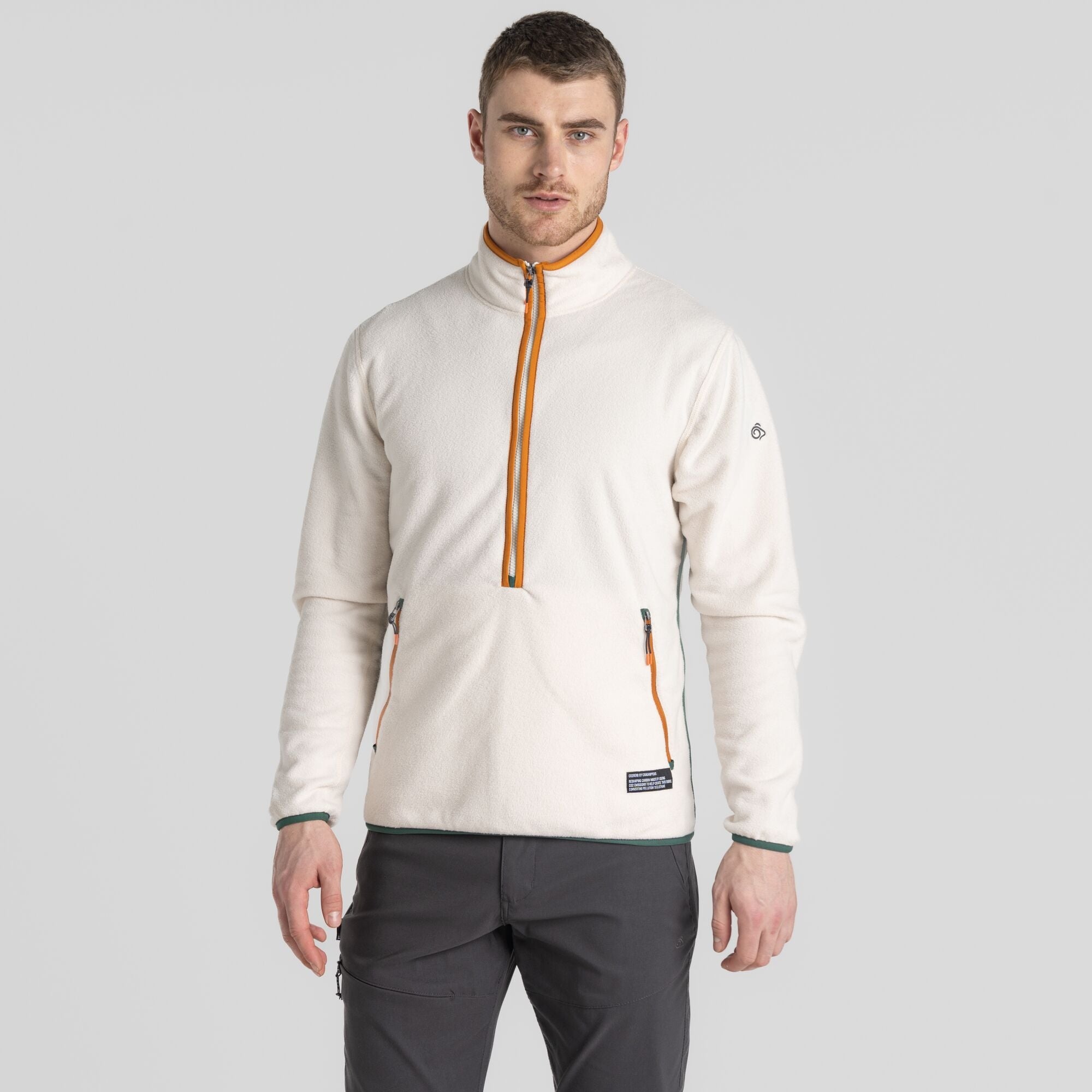 Men's CO2 Renu Half Zip Fleece - Ecru