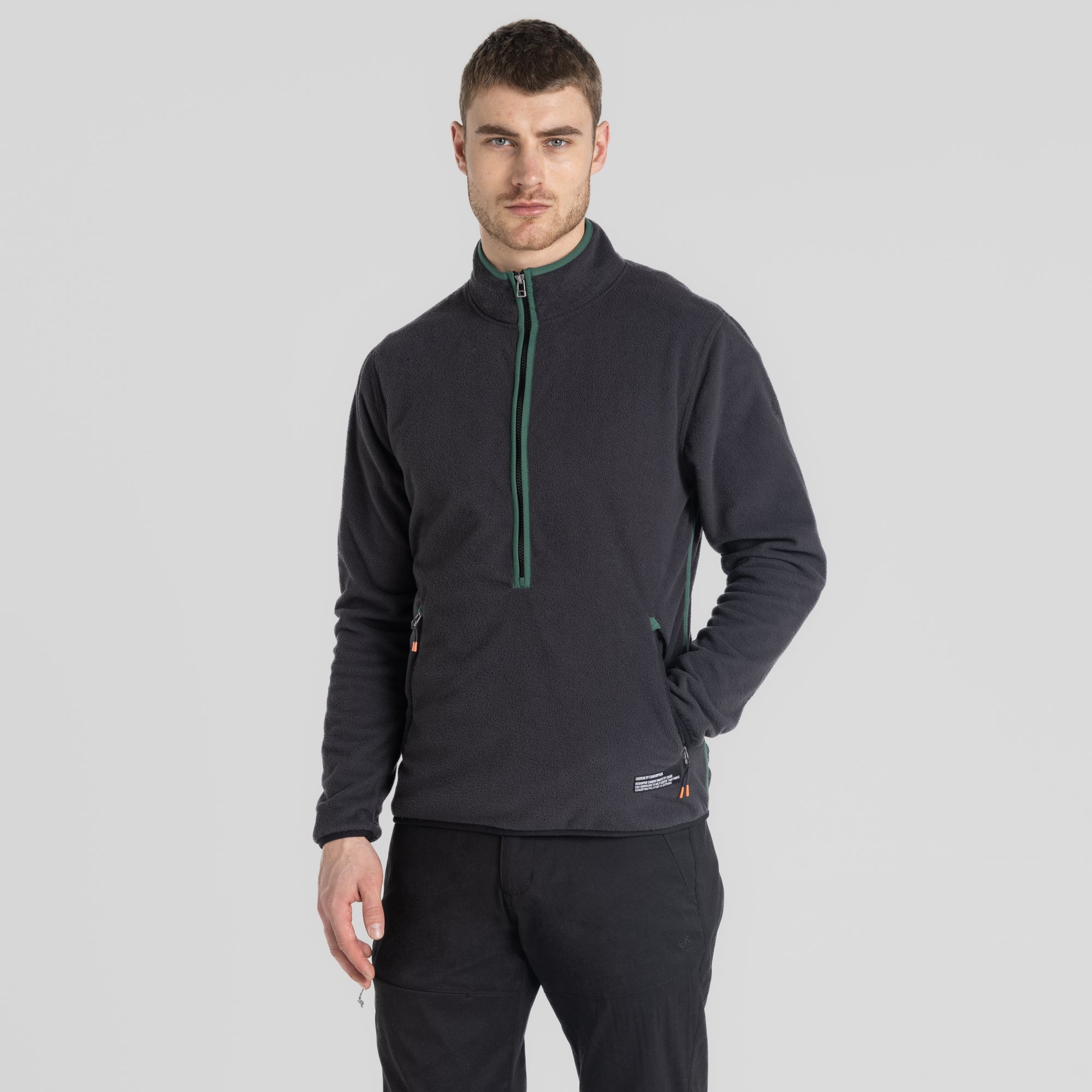 Men's CO2 Renu Half Zip Fleece - Black Pepper