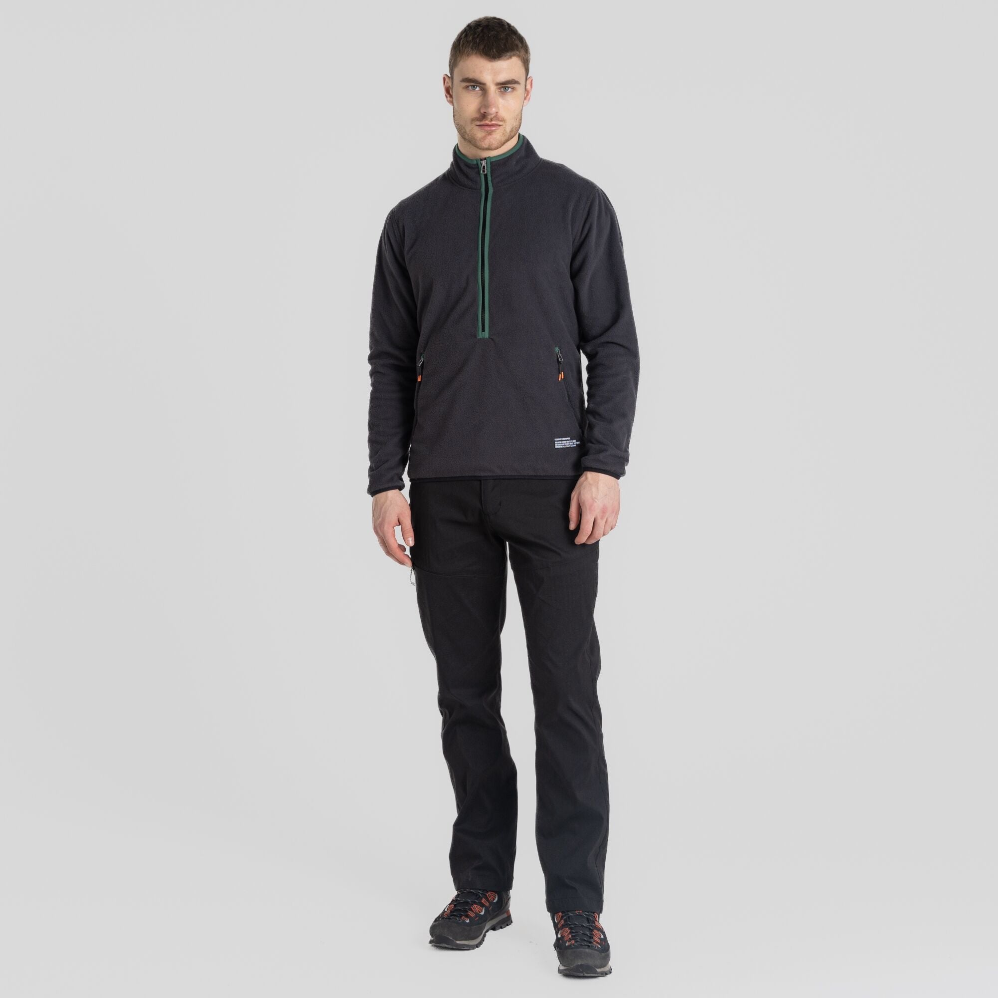 Men's CO2 Renu Half Zip Fleece - Black Pepper