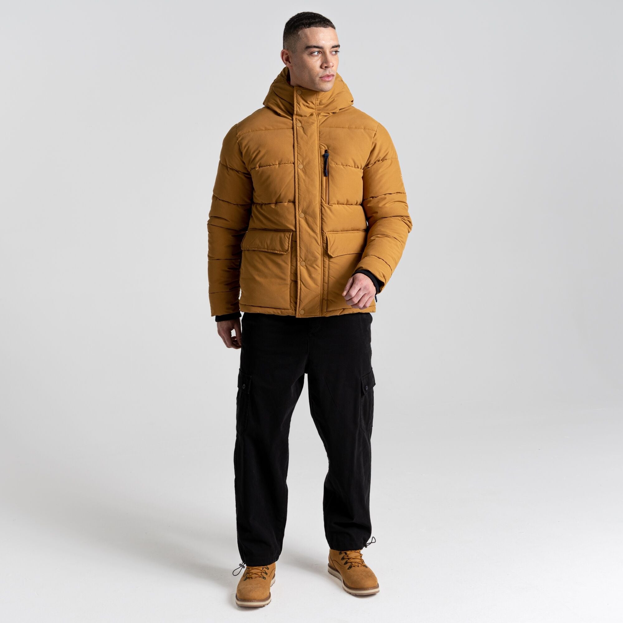 Men's Dunbeath Insulated Hooded Jacket - Taupe