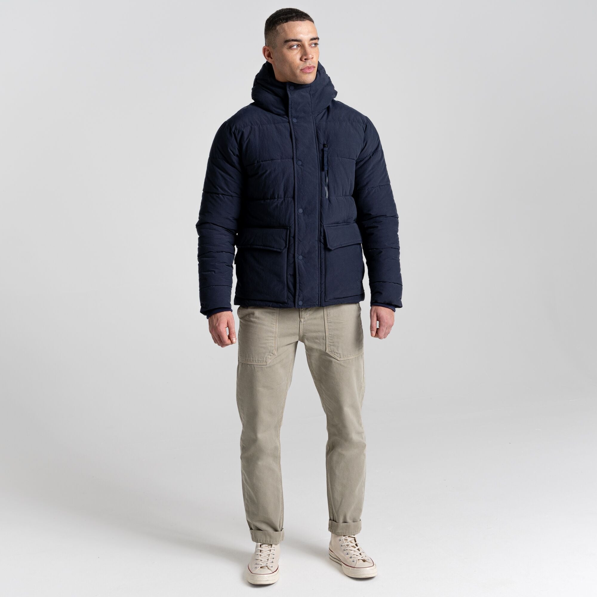 Men's Dunbeath Insulated Hooded Jacket - Blue Navy