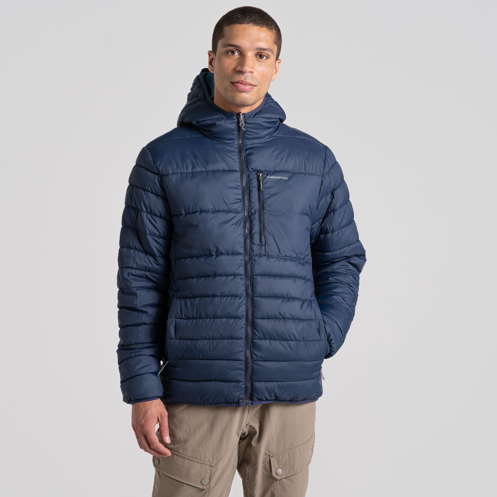 Men's Compresslite VIII Hooded Jacket - Blue Navy/Washed Teal