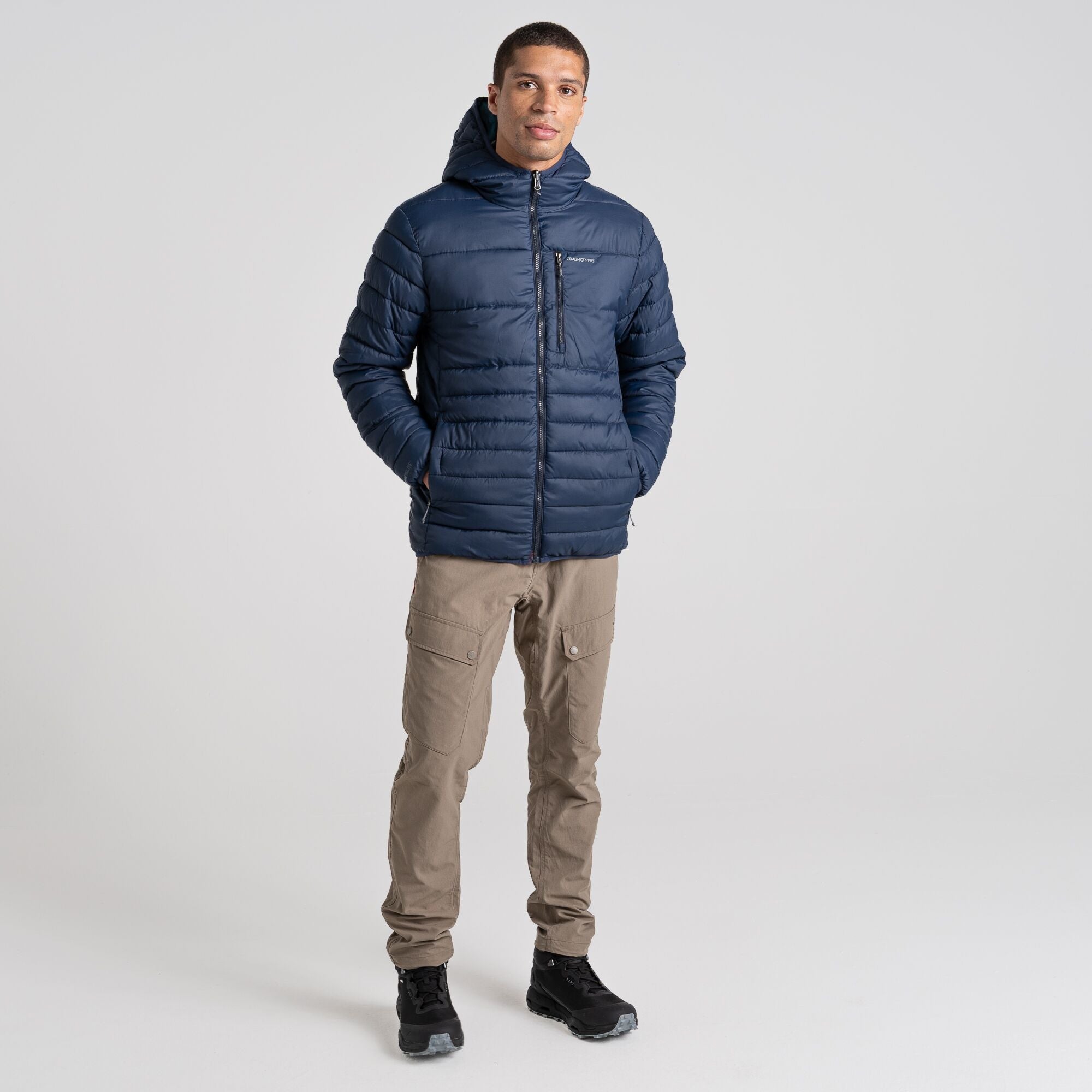 Men's Compresslite VIII Hooded Jacket - Blue Navy/Washed Teal