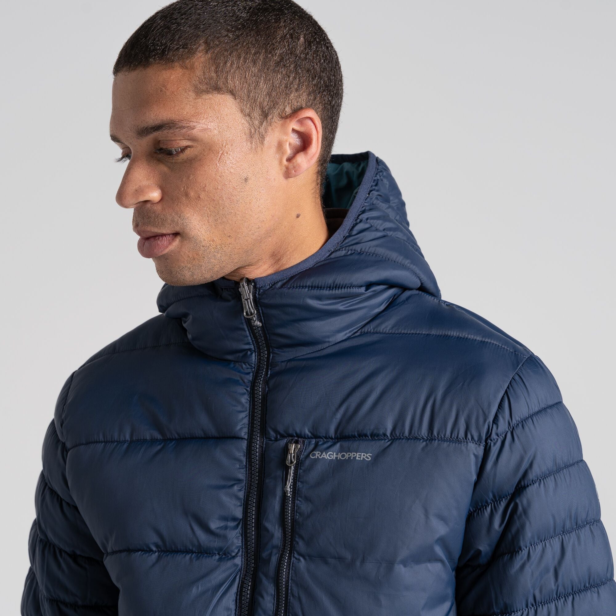 Men's Compresslite VIII Hooded Jacket - Blue Navy/Washed Teal