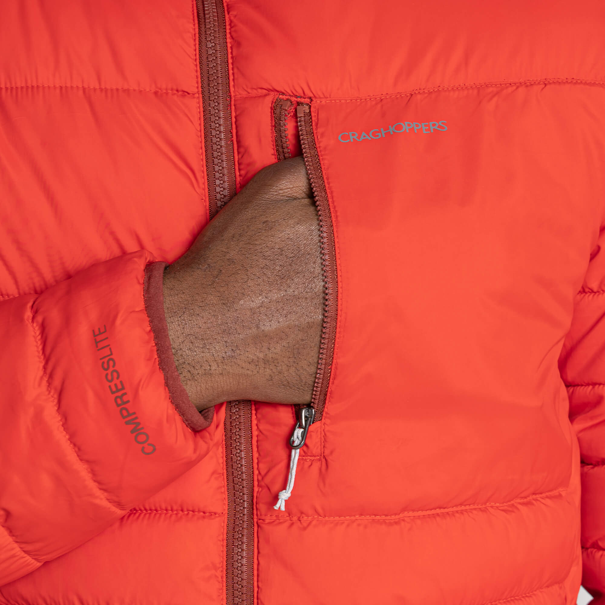 Men's Compresslite VIII Hooded Jacket - Chili Red/Sienna Red