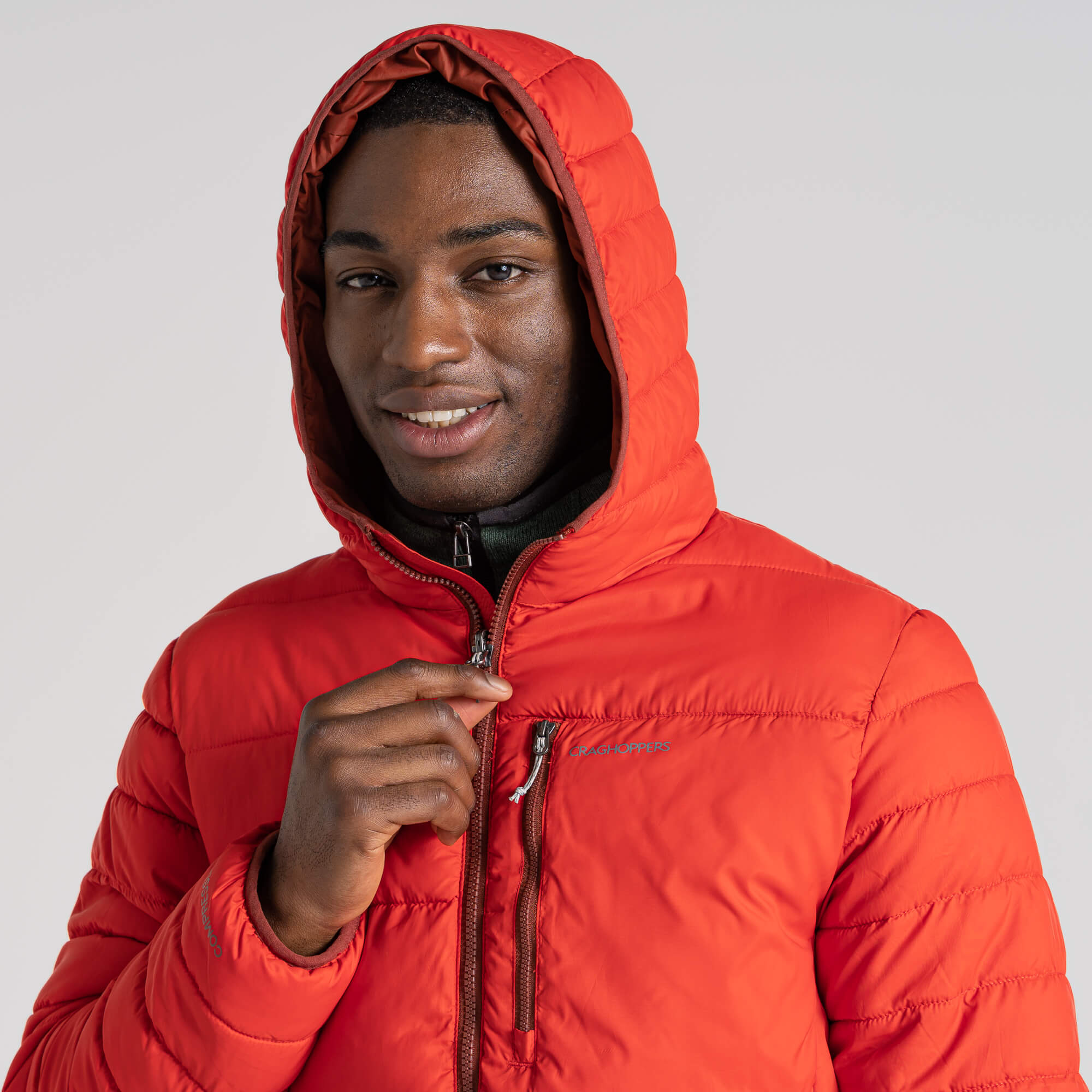 Men's Compresslite VIII Hooded Jacket - Chili Red/Sienna Red