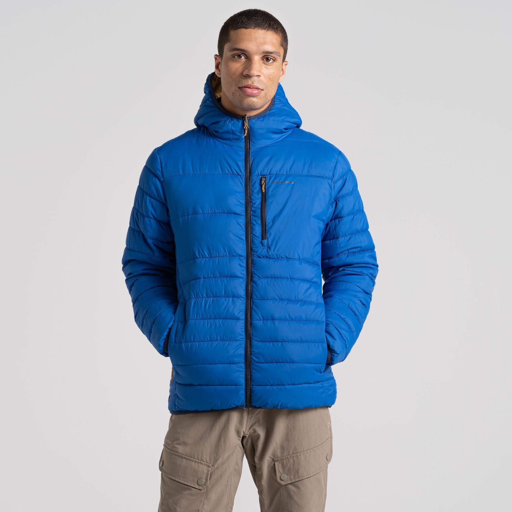 Men's Compresslite VIII Hooded Jacket - Bolt Blue/Pale Ochre