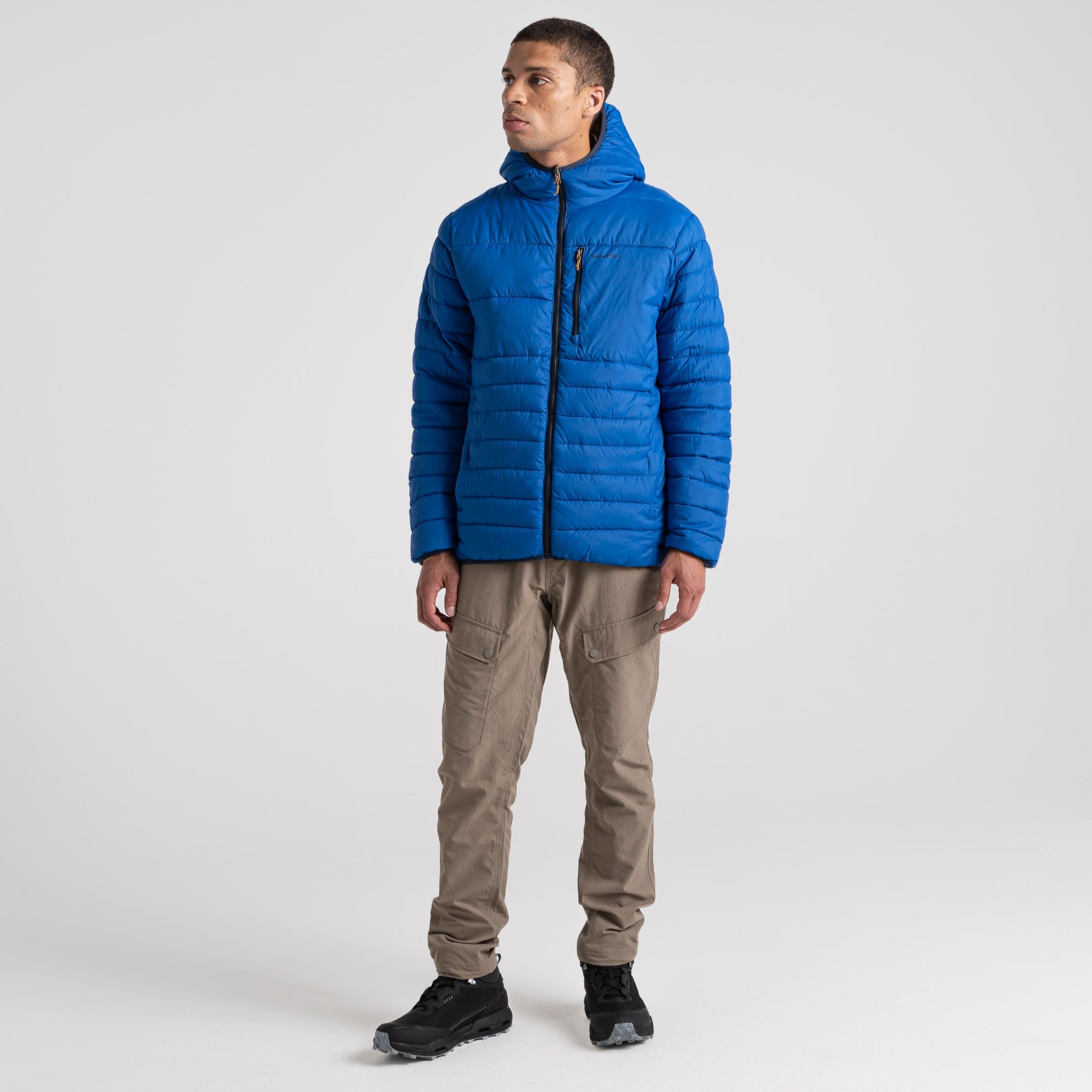 Men's Compresslite VIII Hooded Jacket - Bolt Blue/Pale Ochre