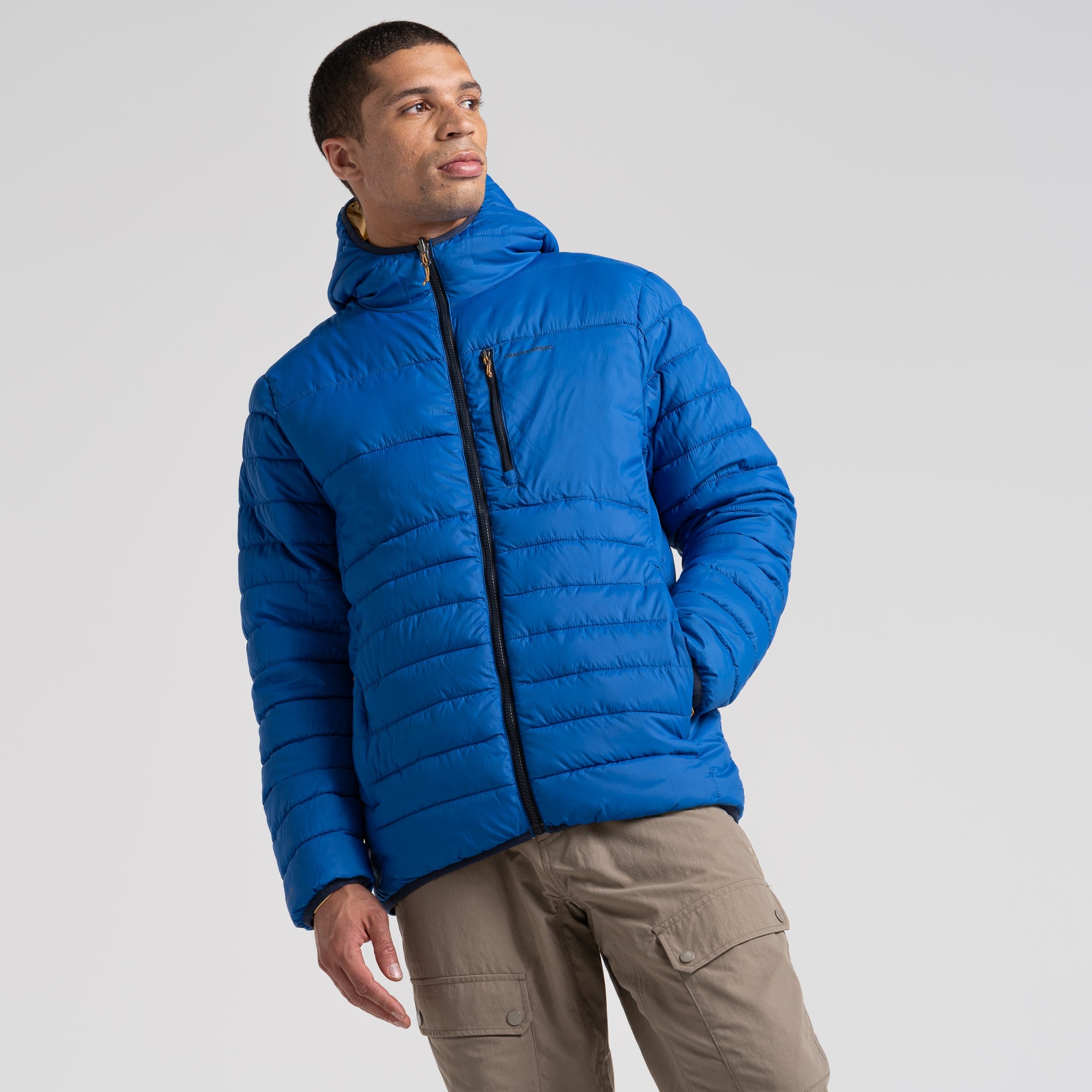 Men's Compresslite VIII Hooded Jacket - Bolt Blue/Pale Ochre