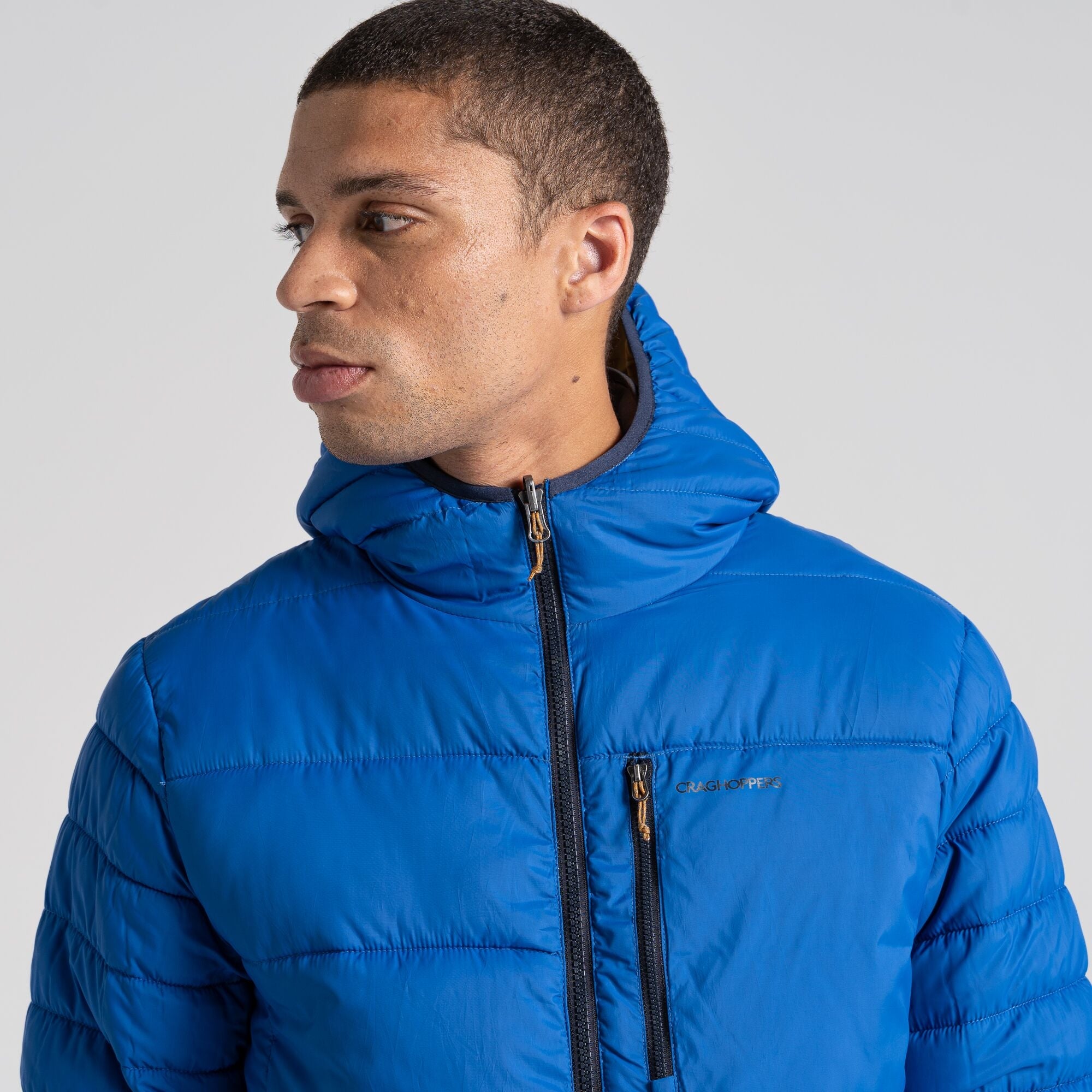 Men's Compresslite VIII Hooded Jacket - Bolt Blue/Pale Ochre
