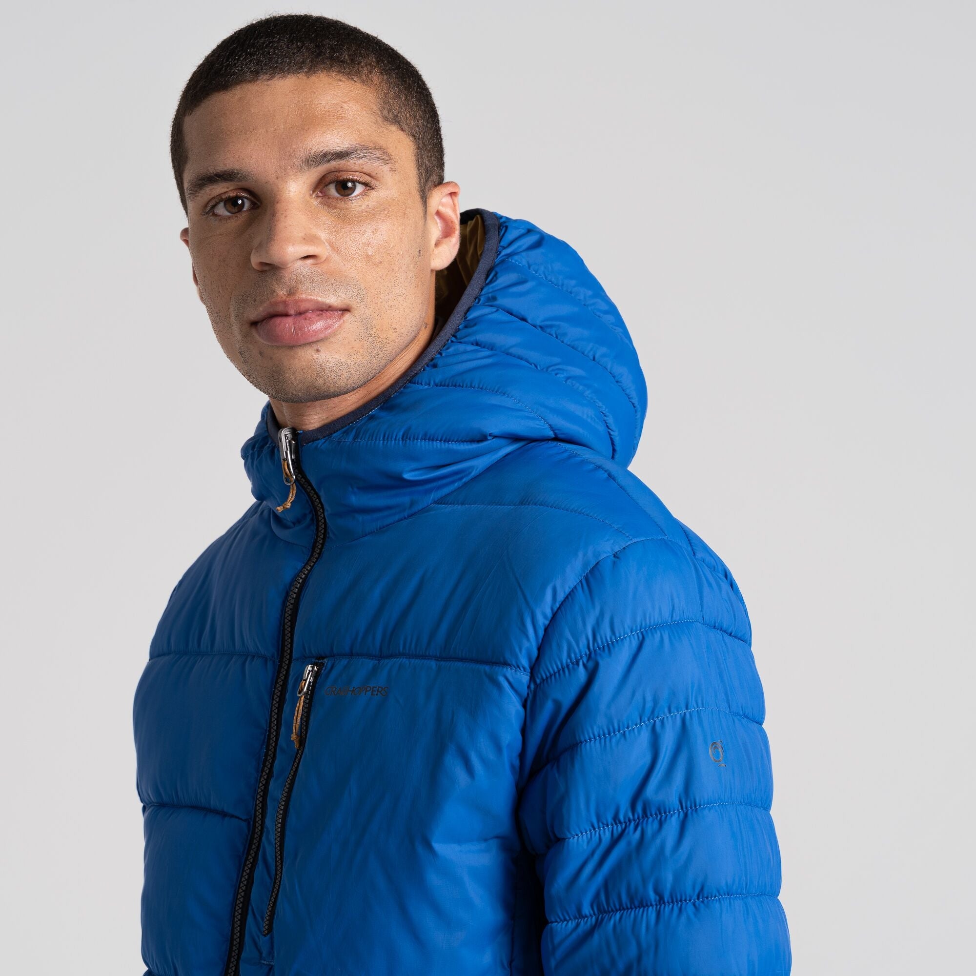 Men's Compresslite VIII Hooded Jacket - Bolt Blue/Pale Ochre