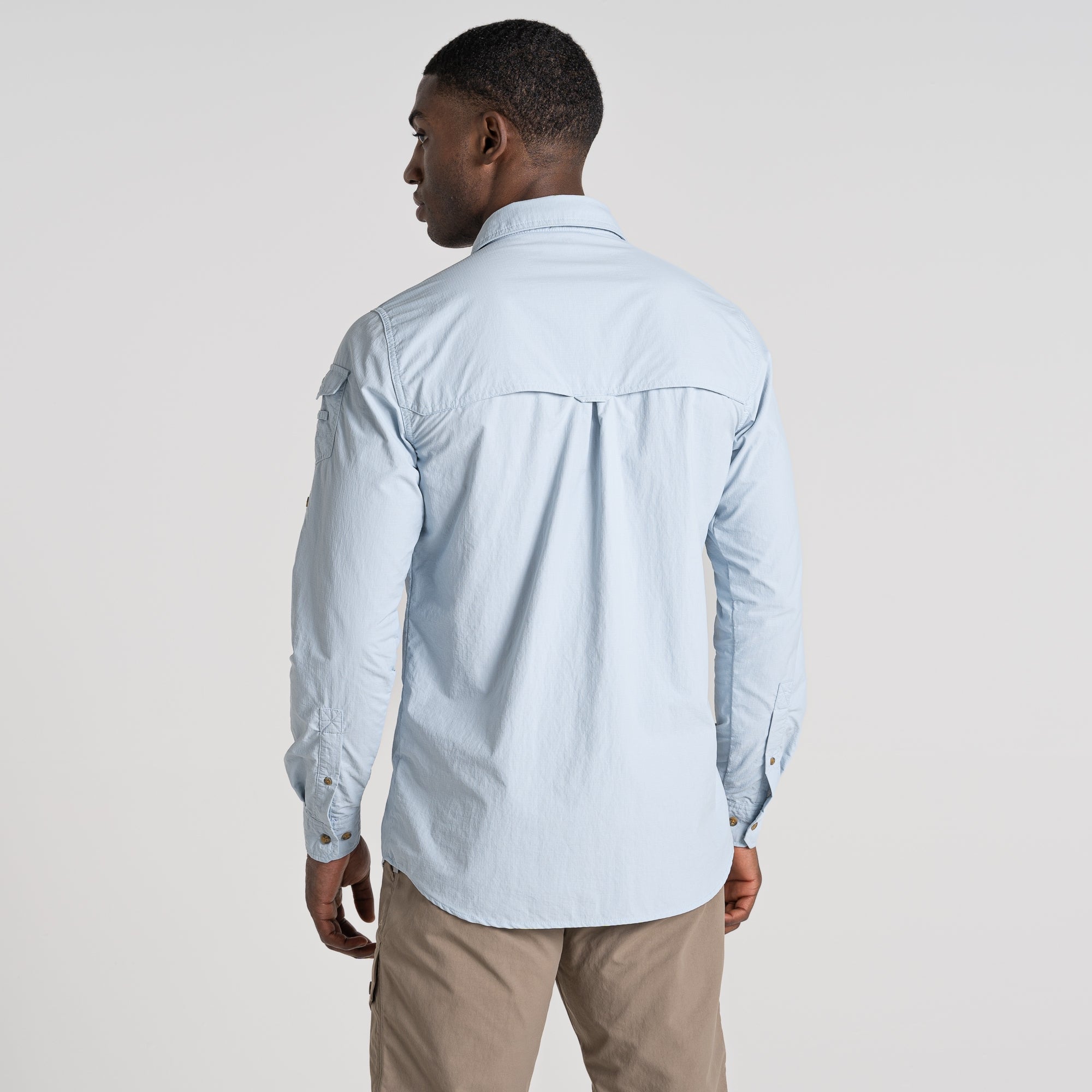 Men's Insect Shield® Adventure II Long Sleeved Shirt - Niagara Blue